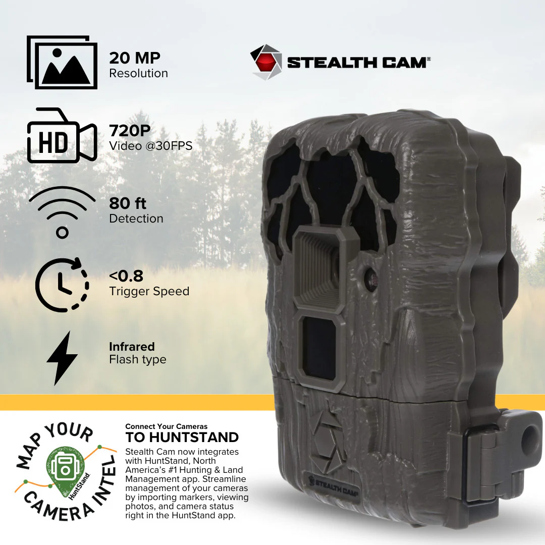 Stealth Cam 20MP Trail Camera with 60 Feet Range Detection and 720P Video (2-Pack) x 4 Bundle - Image 2