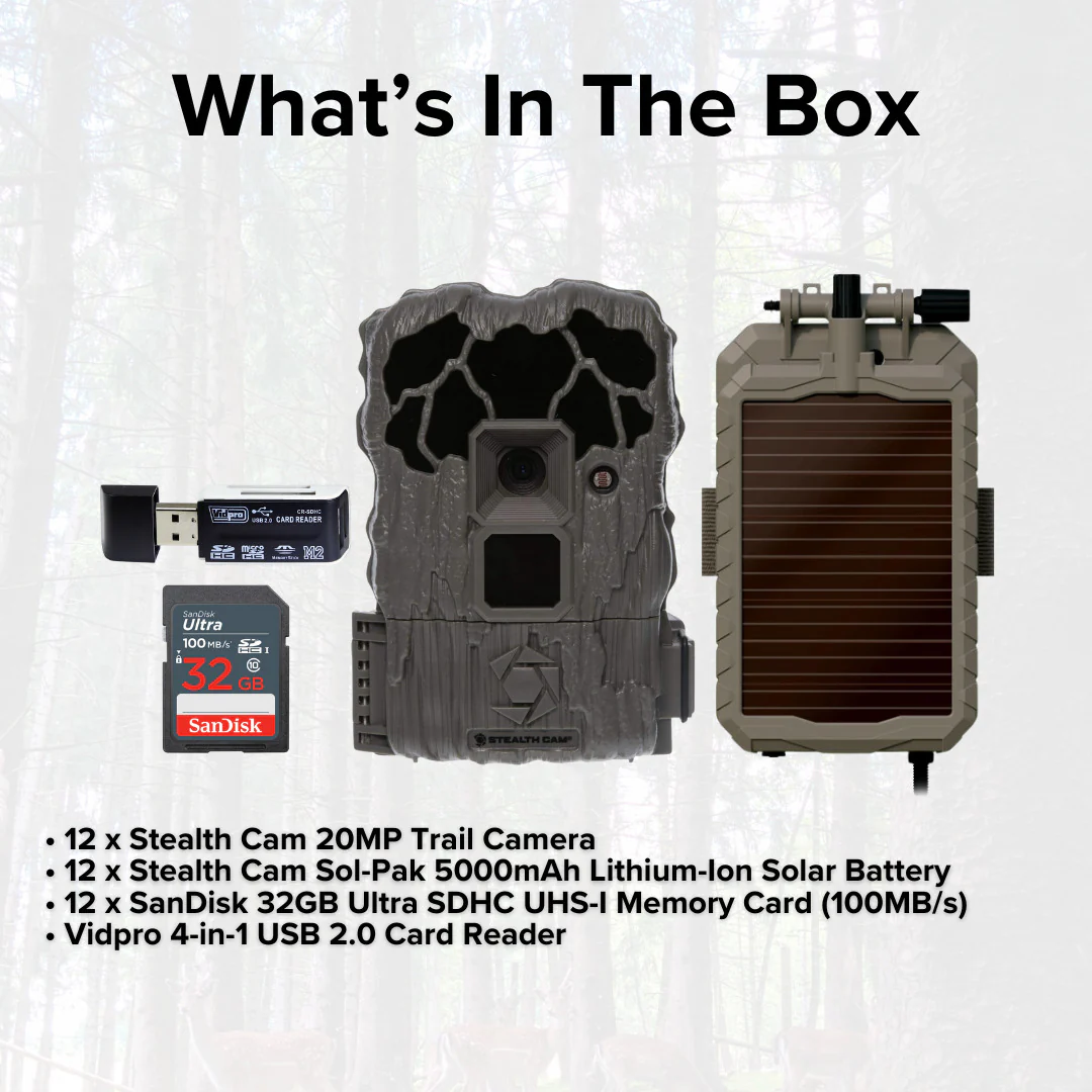 Stealth Cam 20MP Trail Camera with 60 Feet Range Detection and 720P Video (2-Pack) x 6 Bundle - Image 7