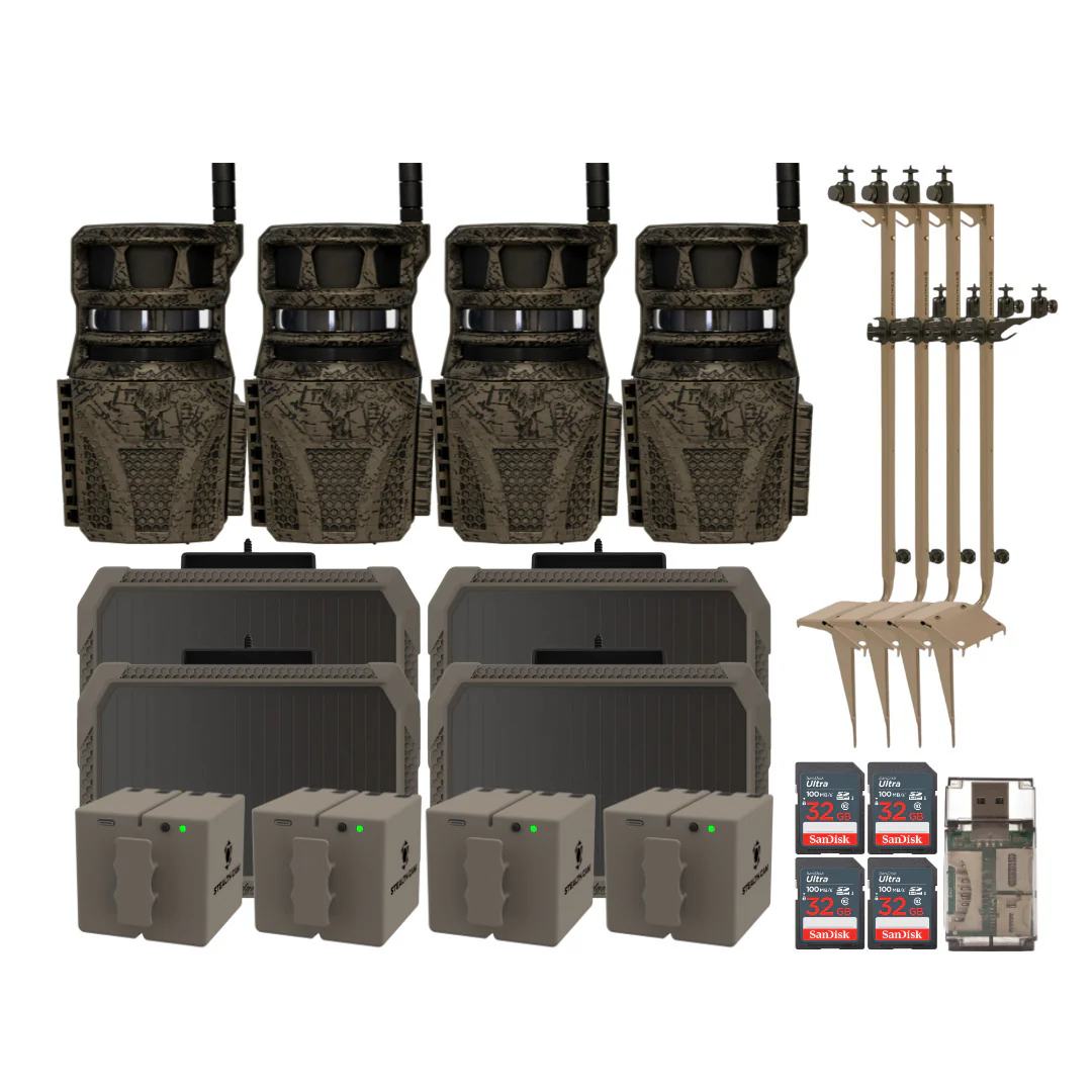 Wildgame Innovations Orbit 360-Degree Trail Camera with 36MP Image and 1080p Video (4-Pack) Bundle
