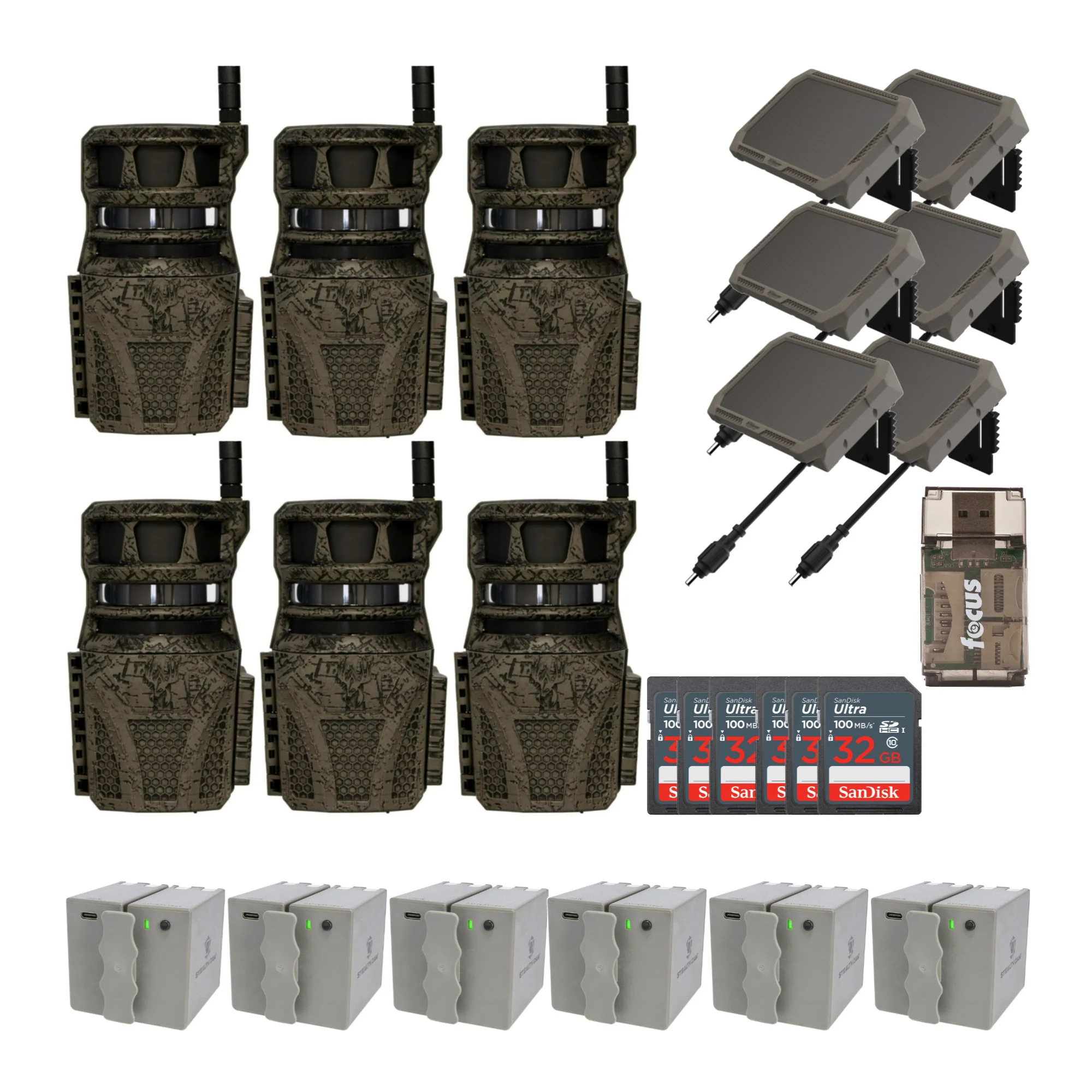 Wildgame Innovations Orbit 360-Degree Trail Camera with 36MP Image Quality (6-Pack) Bundle