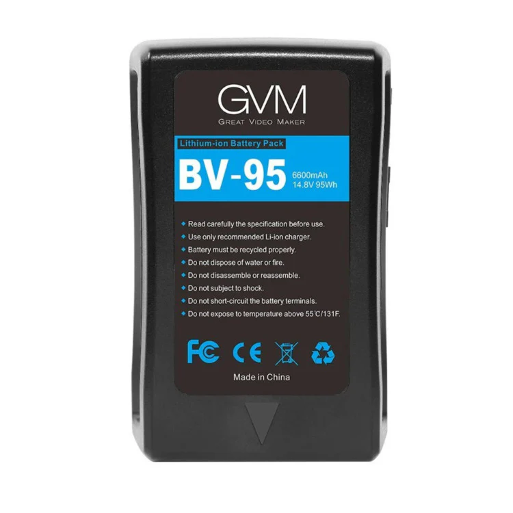 GVM BV-95 V-Mount Battery with D-Tap and DC Outputs - Image 4