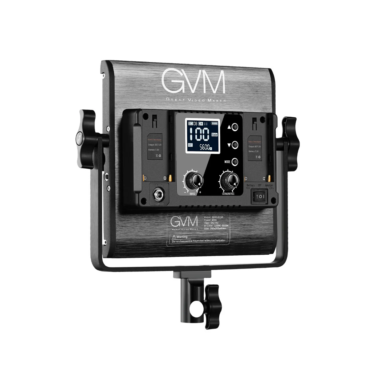 GVM 800D-RGB LED Light Panel (2-Light Kit) - Image 3
