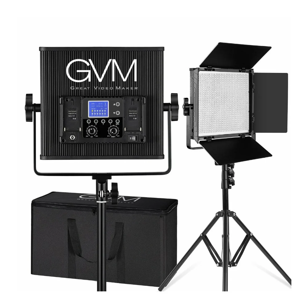 GVM 896S-2L Bi-Color LED 2-Panel Video Light Kit - Image 2