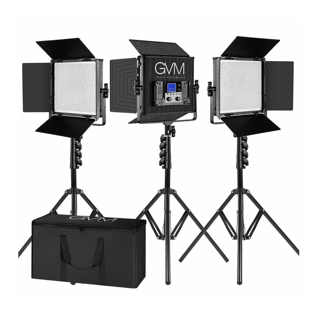 GVM 896S-3L Bi-Color LED 3-Panel Video Light Kit - Image 2