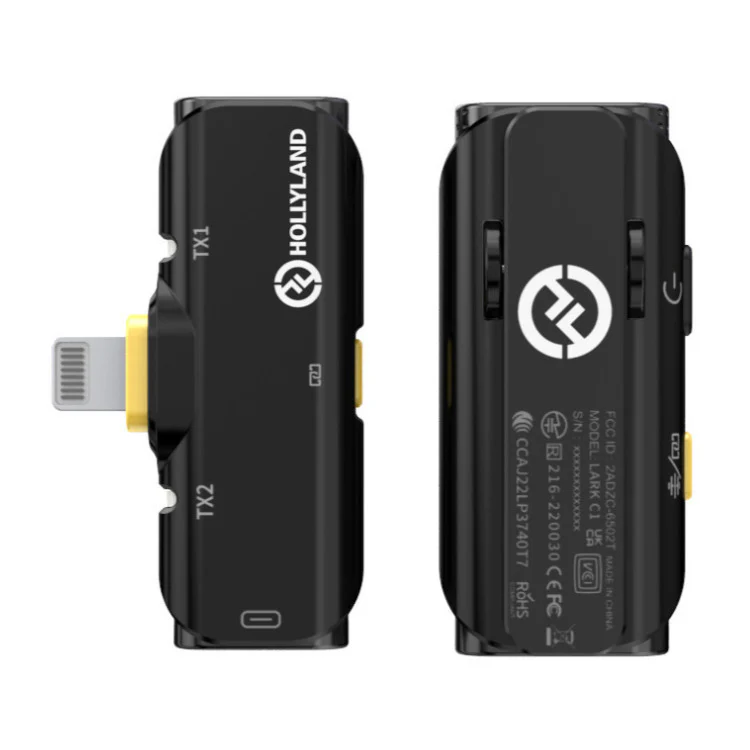 Hollyland Lark C1 Solo 2.4GHz Wireless Microphone System with Connector for iOS Devices (Black) - Image 4