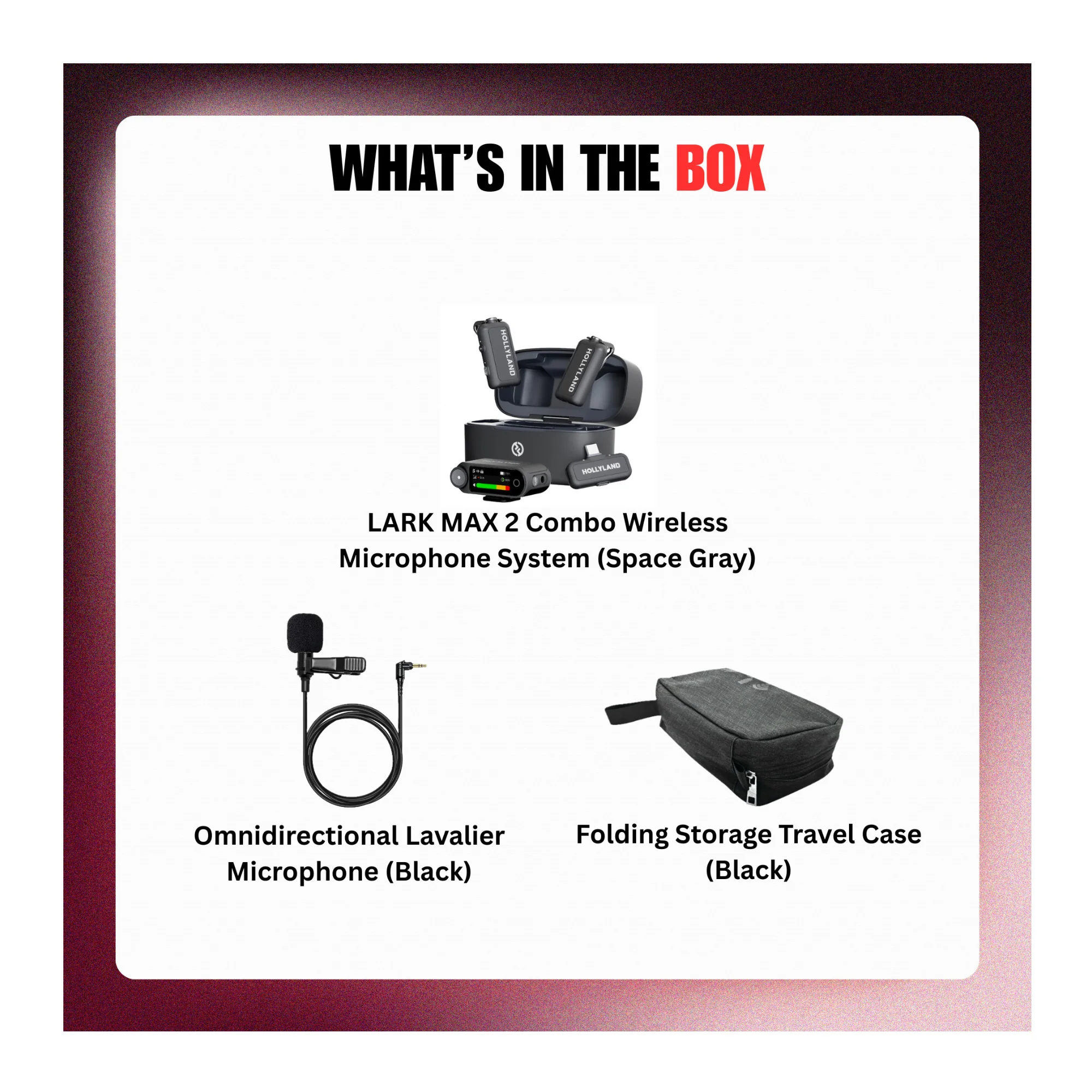 LARK MAX 2 Combo Wireless Microphone System (Space Gray) Bundle with Accessories - Image 9
