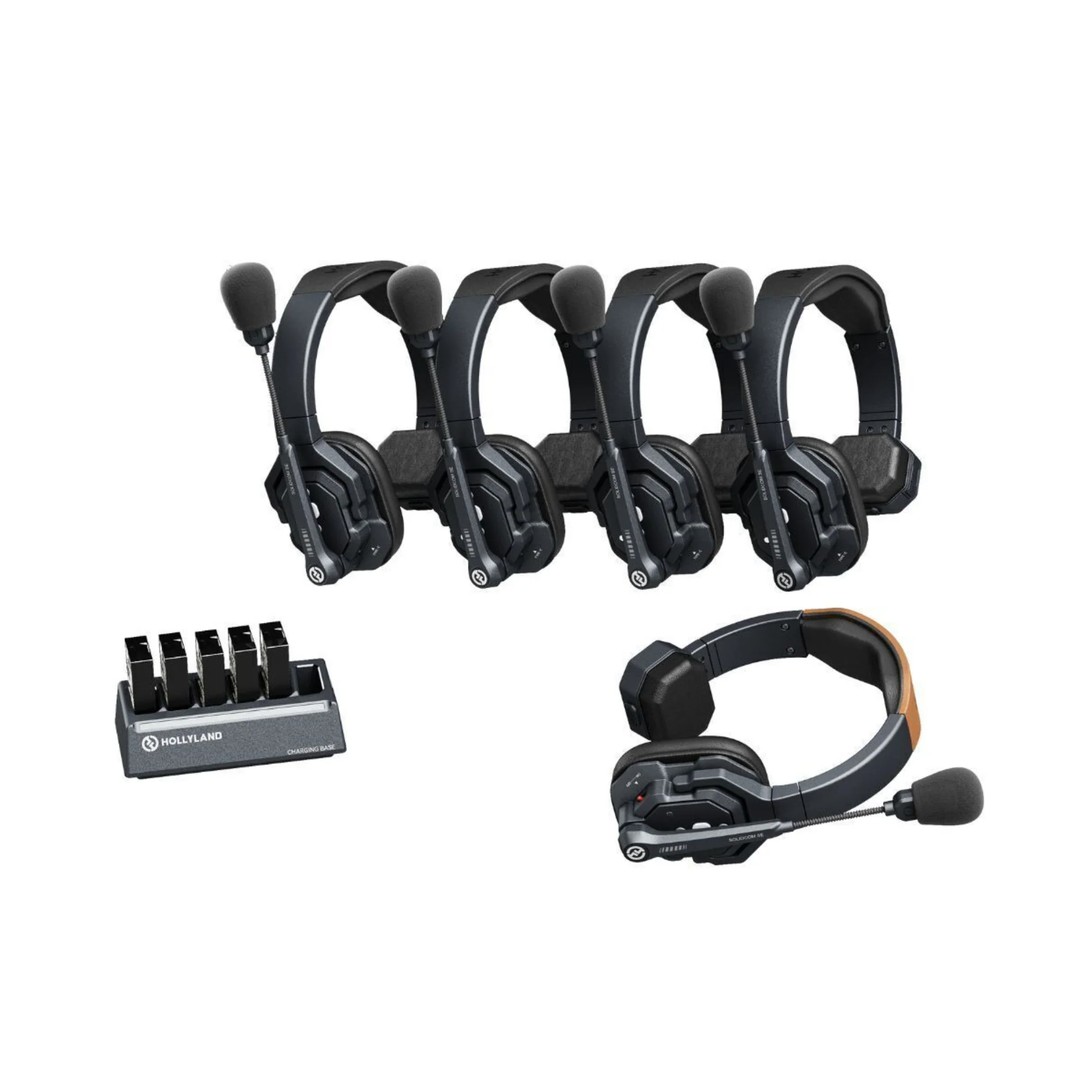 Hollyland Solidcom SE Global 5S 5-Person Single-Ear Headset with Hard Case - Image 2