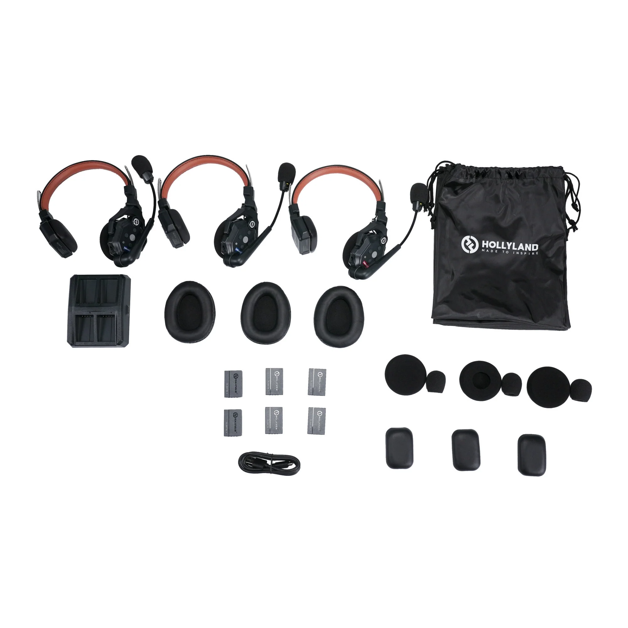 Hollyland Solidcom C1 Pro-3S 1100-Feet Full-Duplex ENC Wireless Intercom System with 3 Headsets - Image 6