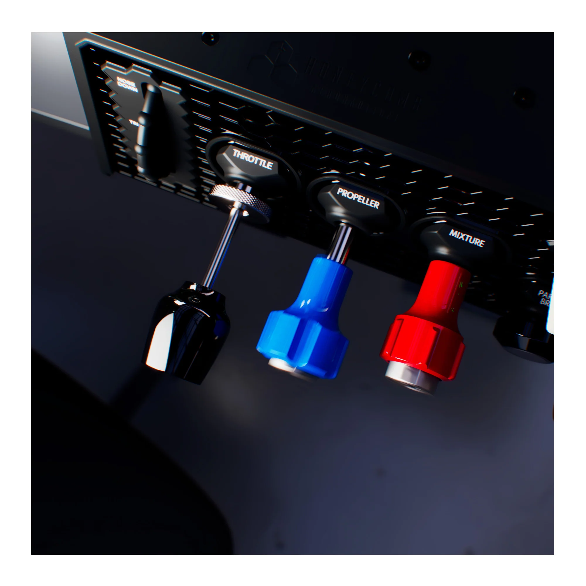 Honeycomb Aeronautical Alpha Flight Controls Yoke & Switch Panel Bundle - Image 10