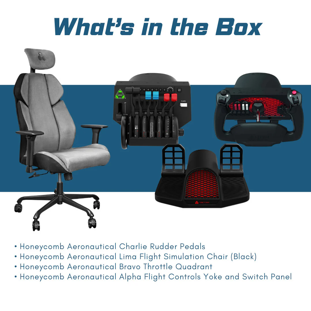 Honeycomb Aeronautical Charlie Rudder Pedals with Adjustable Tension Knob and Aluminum Body Bundle - Image 6