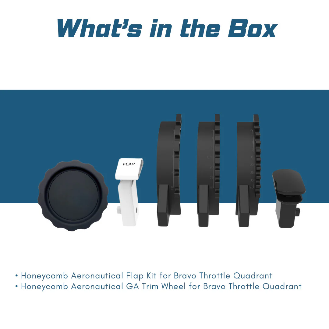 Honeycomb Aeronautical Bravo Throttle Quadrant and Honeycomb Aeronautical GA Trim Wheel Bundle - Image 6