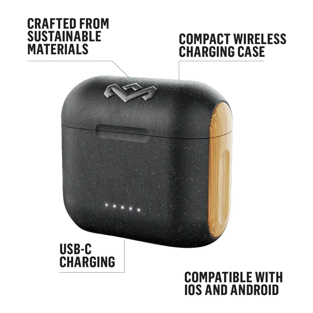 House of Marley Rebel True Wireless Earbuds with Call Noise Cancellation (Signature Black) - Image 4