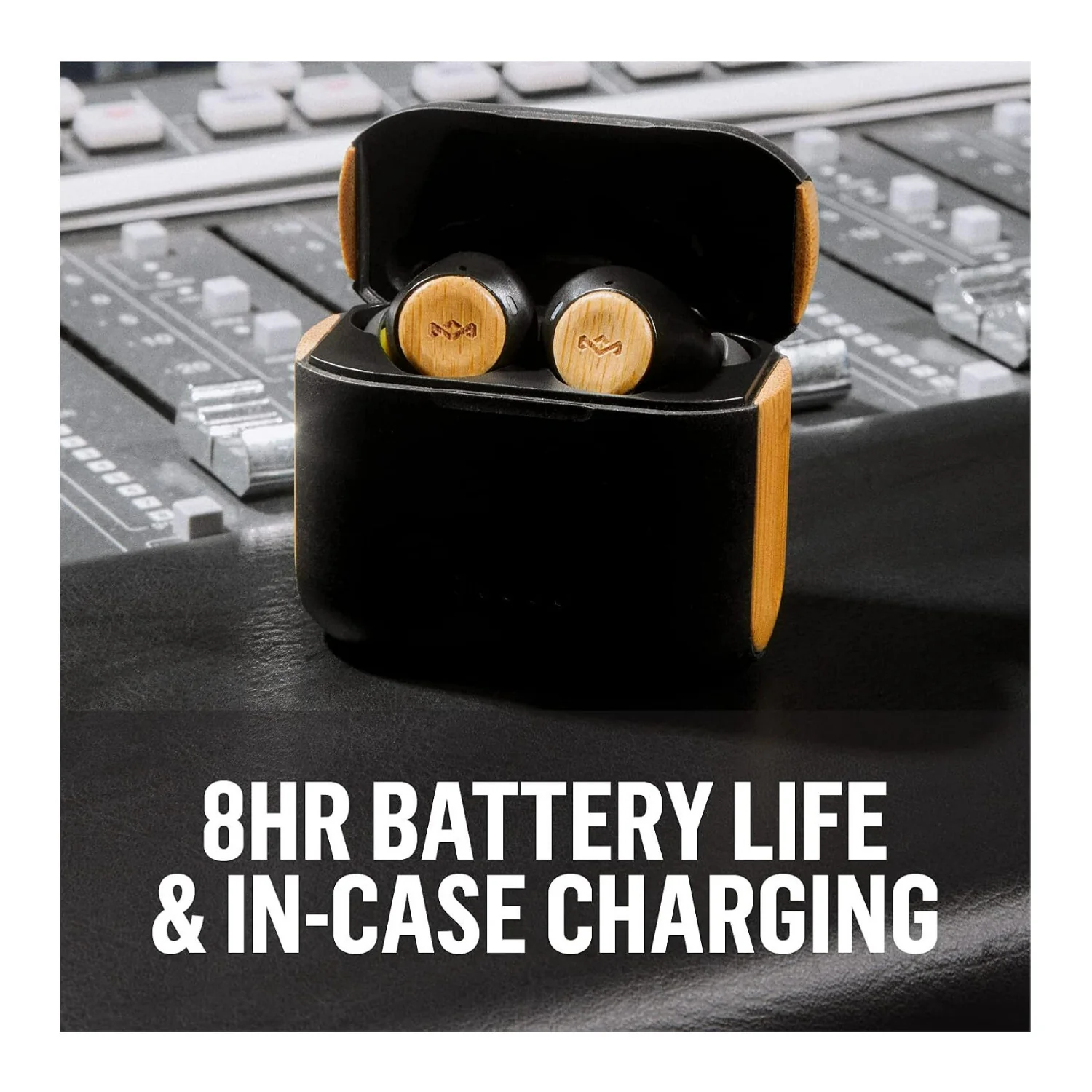 House of Marley Rebel True Wireless Earbuds with Call Noise Cancellation (Signature Black) - Image 5