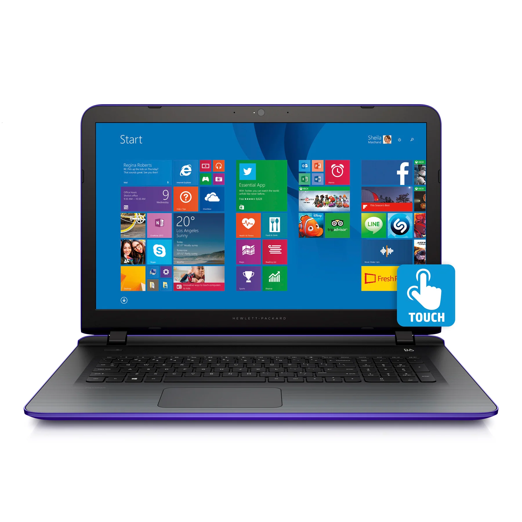 HP Pavilion 17-g037cy 17.3" Touchscreen Notebook, AMD Quad-Core A6, Windows 8.1 (Refurbished) - Image 3