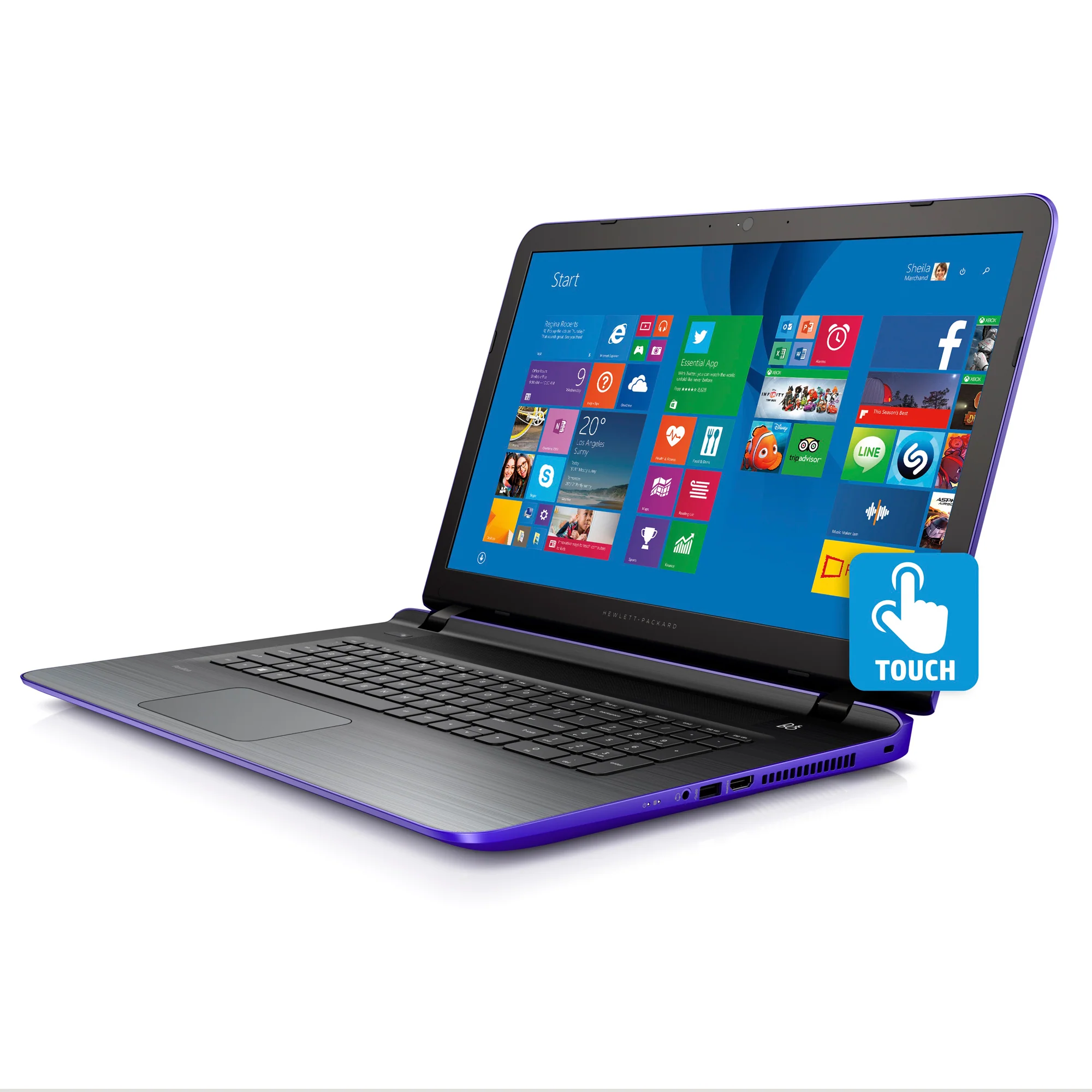 HP Pavilion 17-g037cy 17.3" Touchscreen Notebook, AMD Quad-Core A6, Windows 8.1 (Refurbished) - Image 4