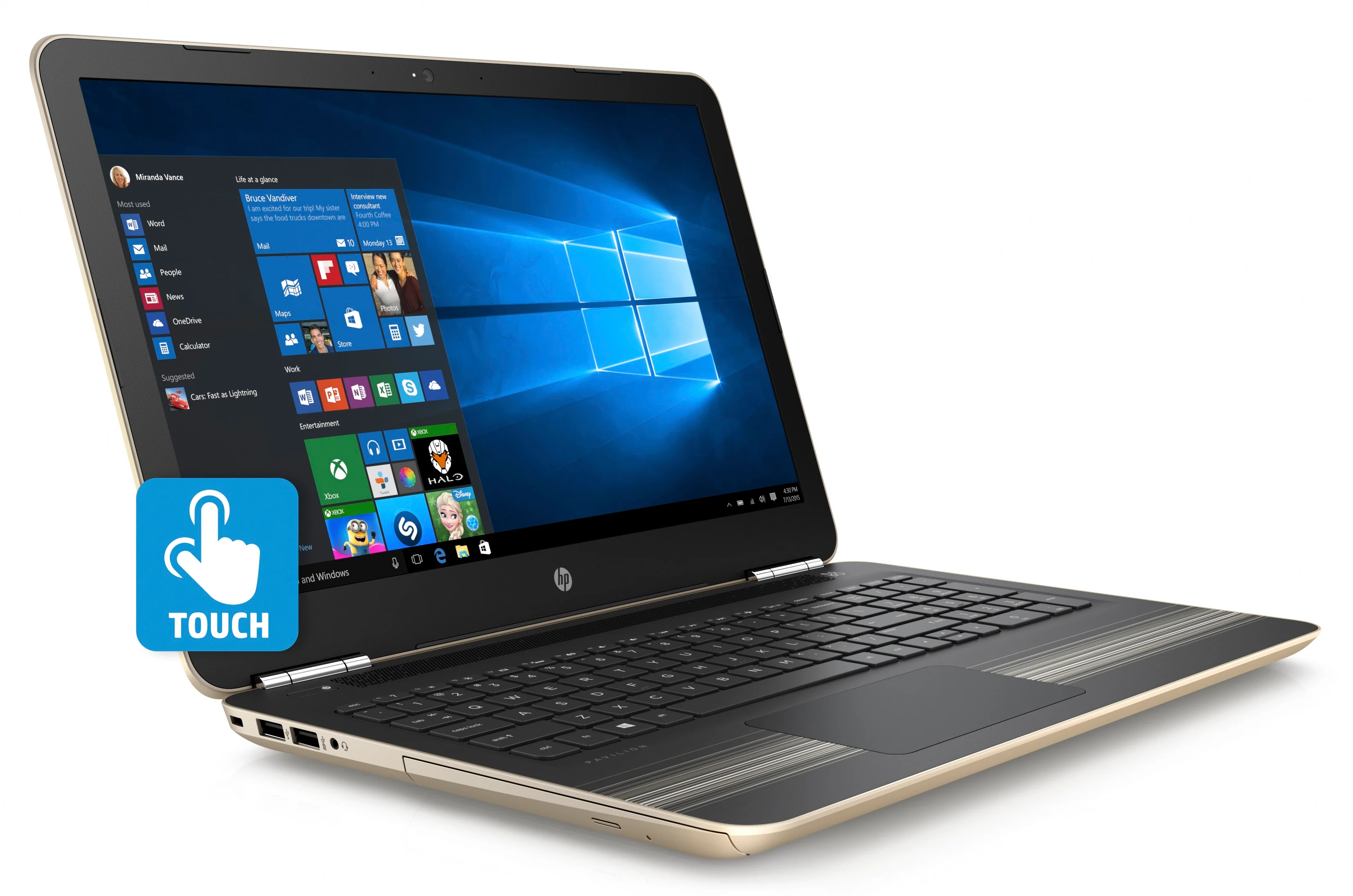HP Pavilion 15 15.6" Full HD Touchscreen Laptop, Intel Core i7-6500U, 12GB RAM (Refurbished) - Image 2
