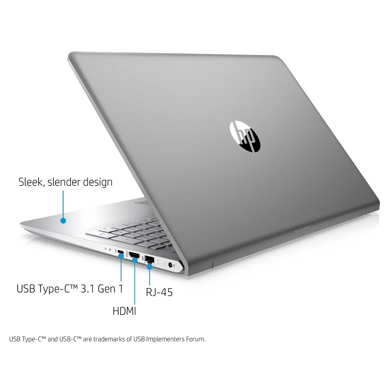 HP Pavilion 15-cc Laptop, 15.6" FHD Touch, Intel Core i7-8850U, 12GB RAM, 1TB HDD (Certified Refurbished) - Image 2
