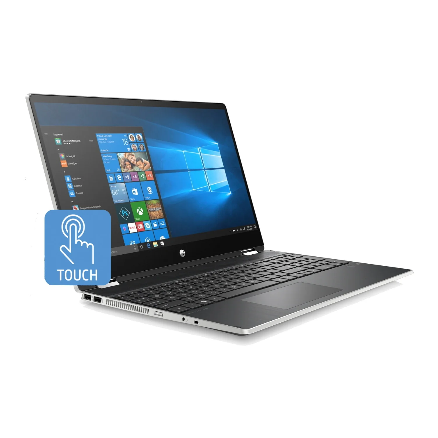 HP Pavilion x360 Convertible Laptop, 15.6" HD Touch (1366x768), Intel Core i5-8265U, 512GB SSD (Certified Refurbished) - Image 2