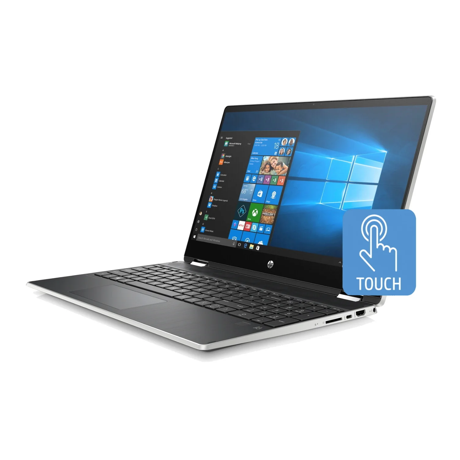 HP Pavilion x360 Convertible Laptop, 15.6" HD Touch (1366x768), Intel Core i5-8265U, 512GB SSD (Certified Refurbished) - Image 3