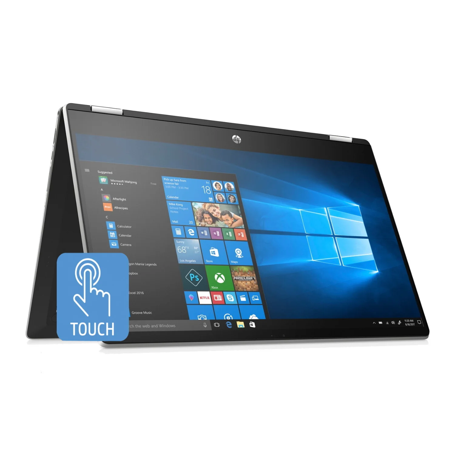 HP Pavilion x360 Convertible Laptop, 15.6" HD Touch (1366x768), Intel Core i5-8265U, 512GB SSD (Certified Refurbished) - Image 4