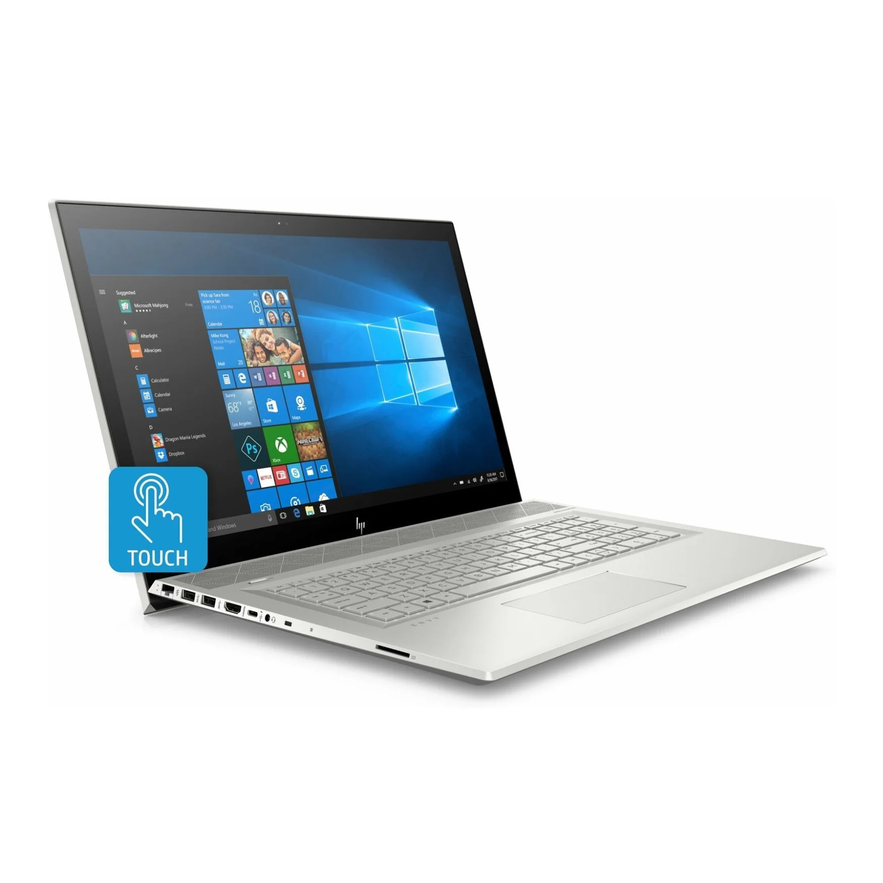 HP Envy 17-BW 17.3" FHD Touch Laptop, Intel Core i7-8550, 12GB RAM, 1TB HDD, NVIDIA MX150 4GB (Certified Refurbished) - Image 2