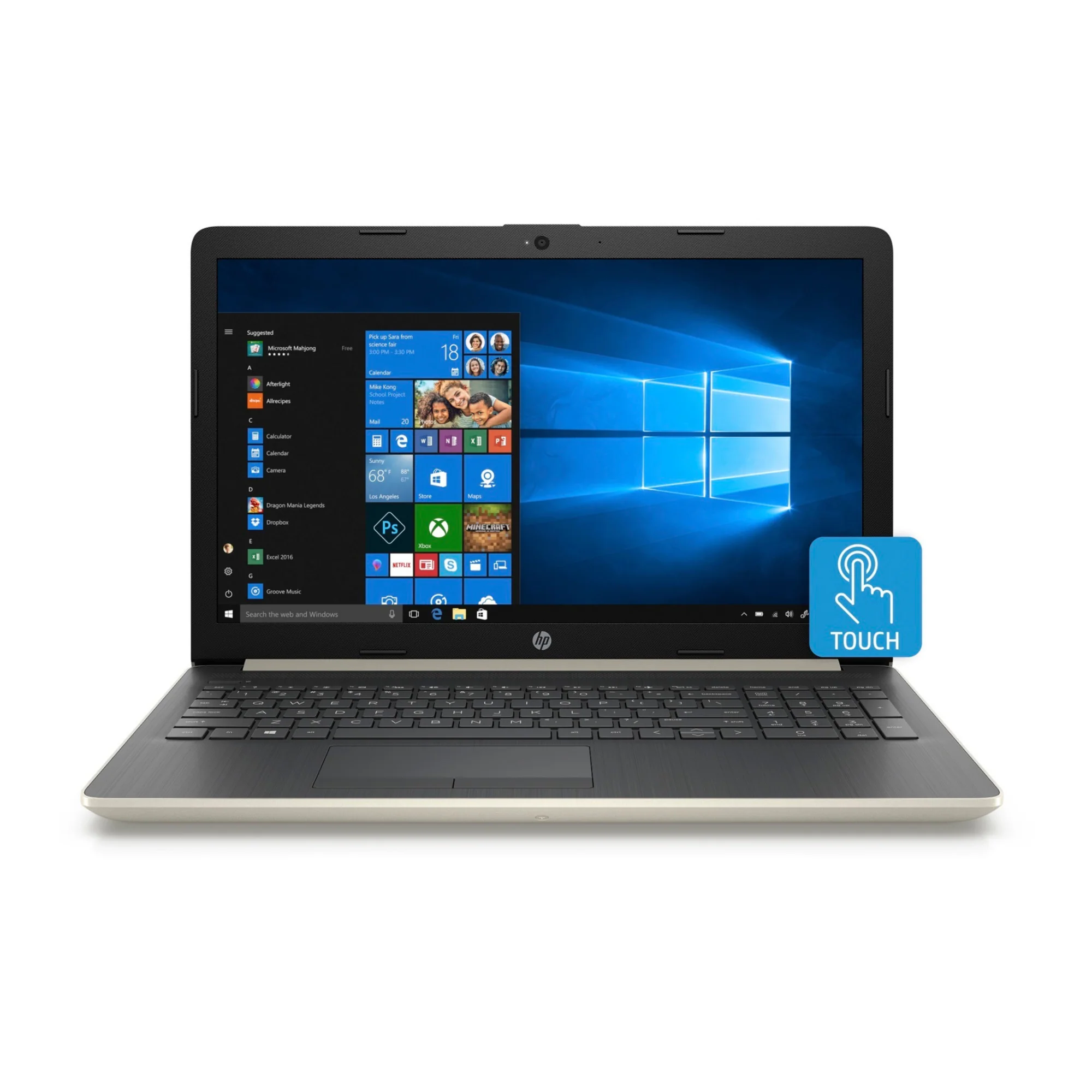HP 17-CA0013 17.3" Touchscreen Laptop, AMD Ryzen 3 2300U, 8GB RAM, 1TB HDD, Microsoft Office 365 Personal (Certified Refurbished) - Image 3