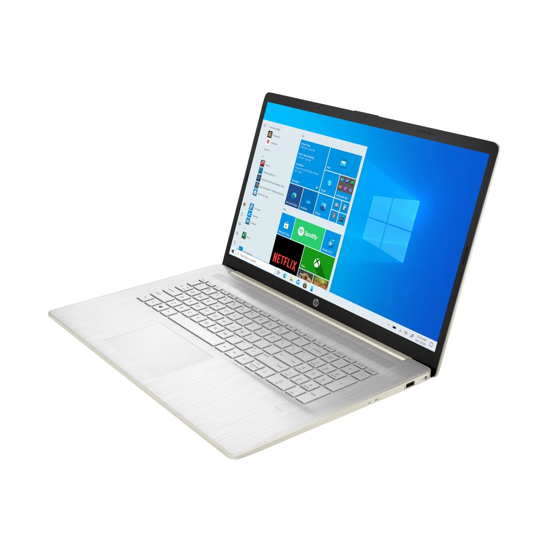 HP 17-CN0034 17.3" HD+ Touchscreen Laptop, Intel Pentium Gold, 8GB RAM, 512GB SSD, Windows 11 (Pale Gold) (Certified Refurbished) - Image 3