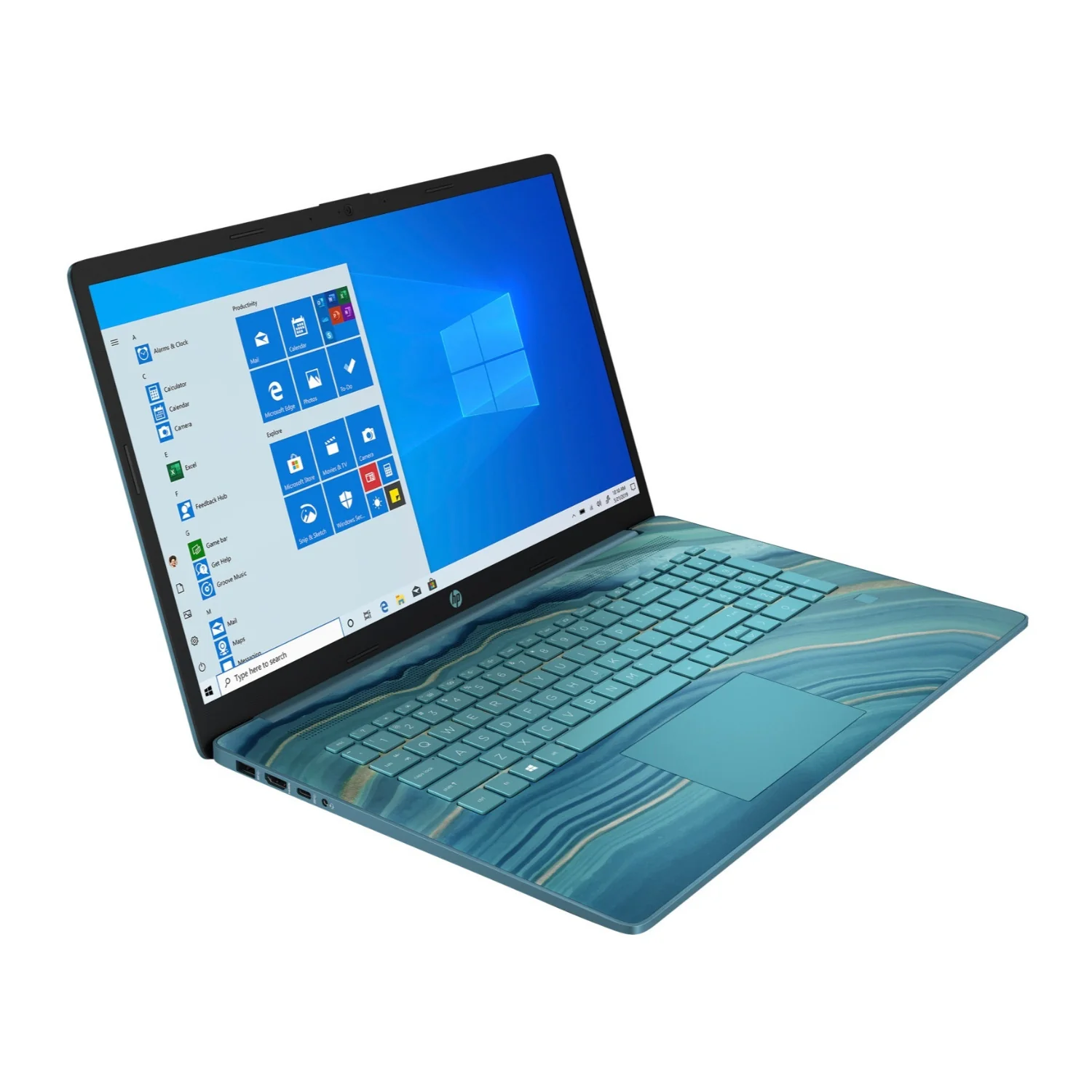 HP 17-CN 17.3" HD+ Touchscreen Laptop, Intel Pentium Gold, 8GB RAM, 512GB SSD, Windows 11 (Underwater Teal) (Certified Refurbished) - Image 2
