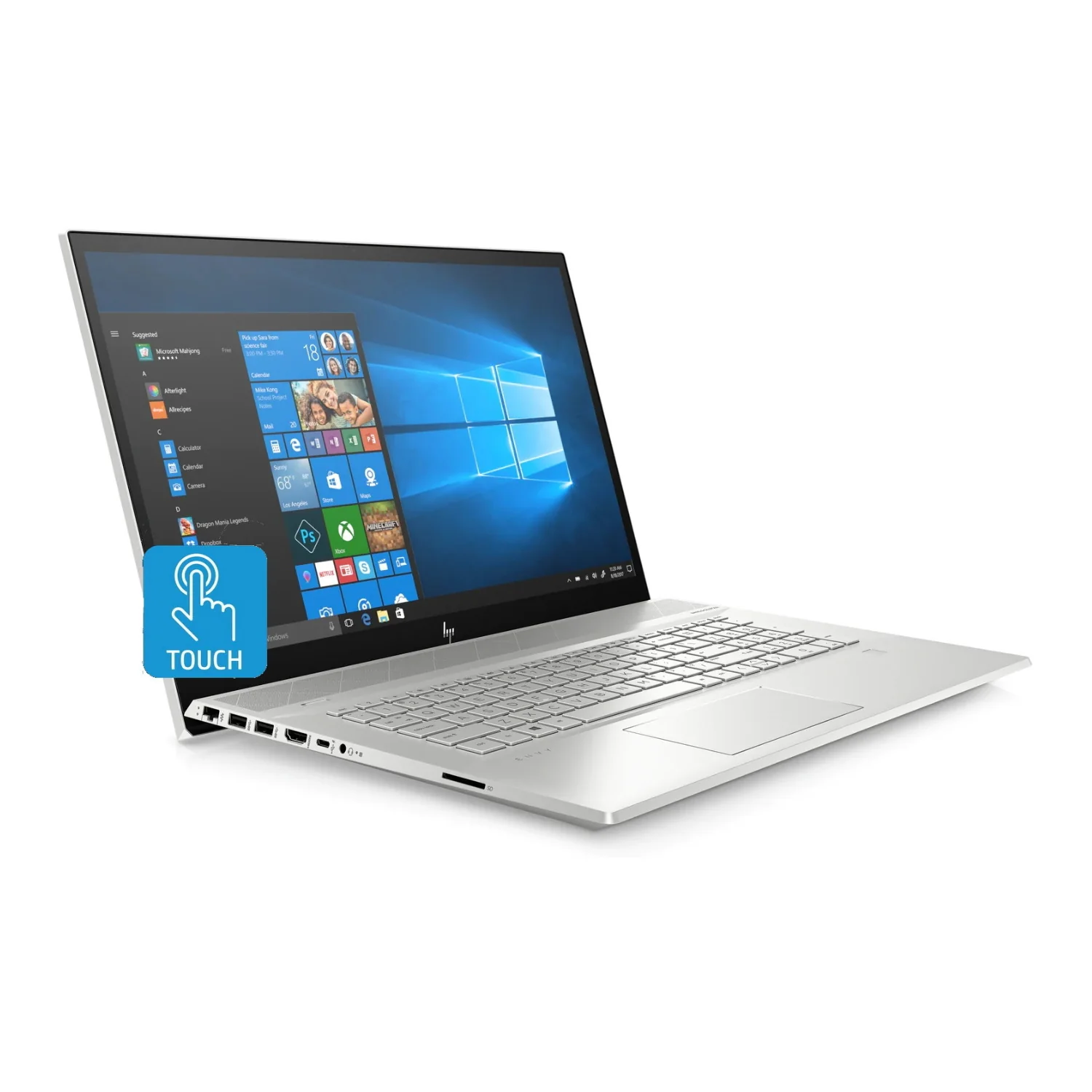 HP Envy 17M-CE1013 17.3" FHD Touch Laptop, Intel Core i7-10510U, 12GB RAM, 512GB SSD, NVIDIA MX250 2GB, Windows 10 (Certified Refurbished) - Image 2