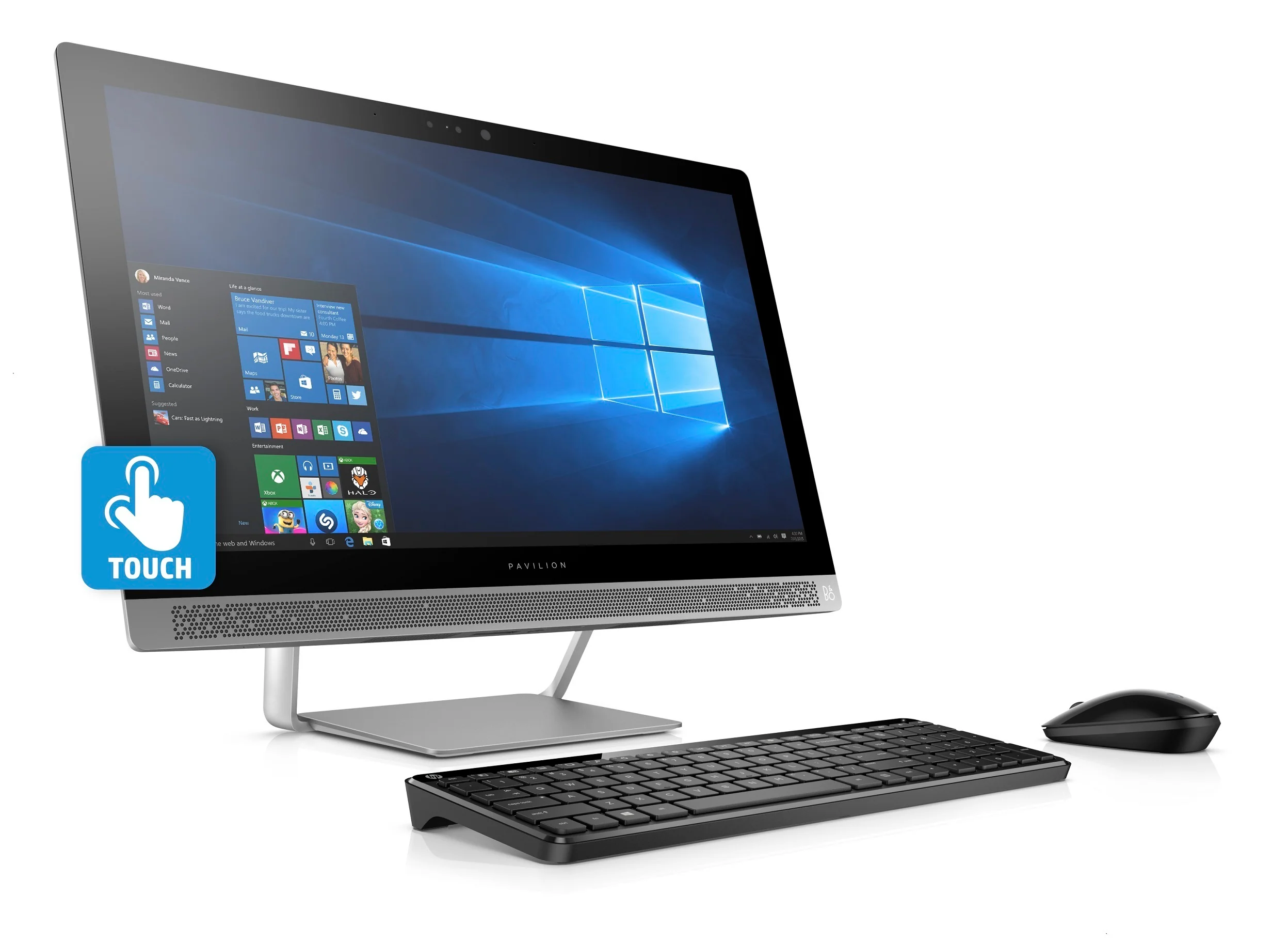 HP Pavilion 24-b229c 23.8" Full HD Touch All-in-One PC, Intel Core i5-7400T, 12GB RAM (Refurbished) - Image 4
