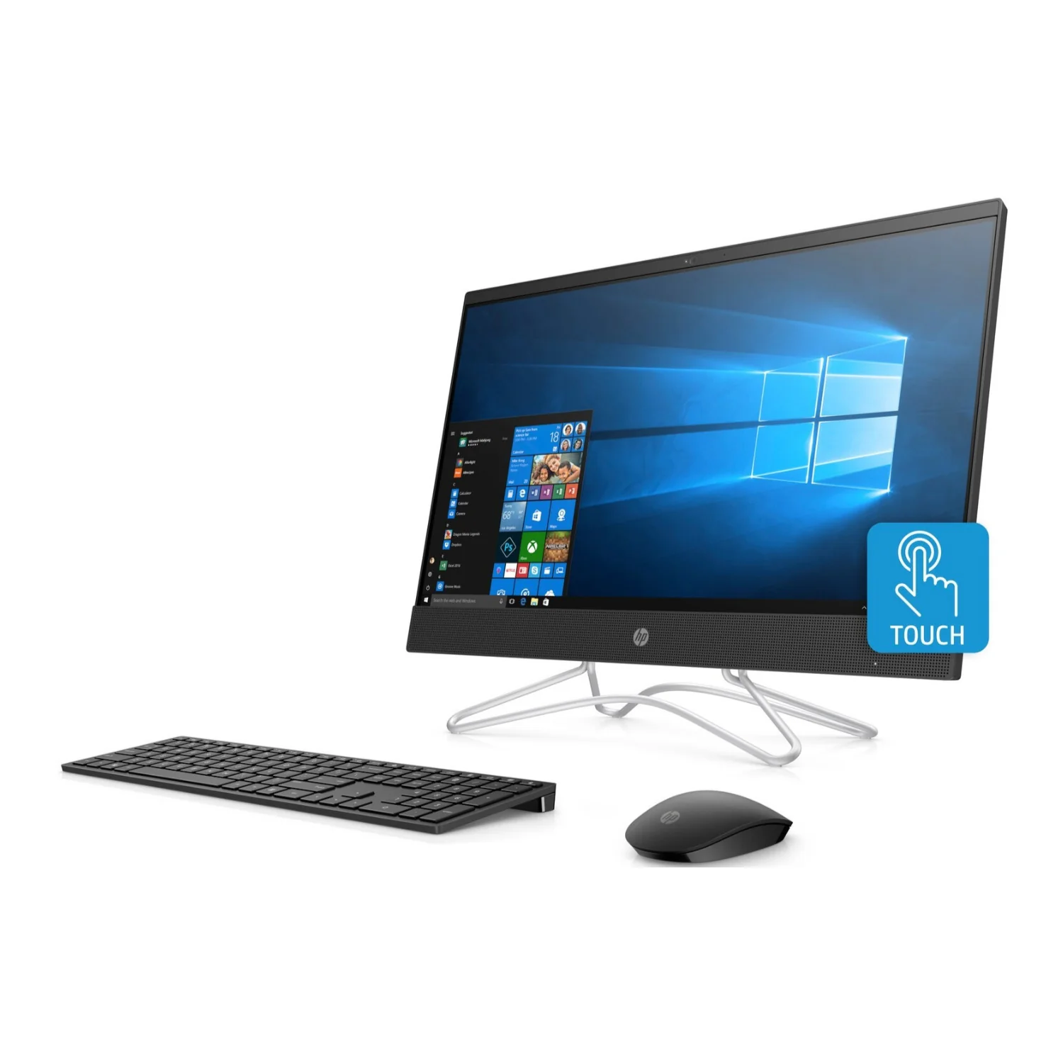 HP 24-F 23.8" FHD Touch All-in-One PC, AMD A-300U, 8GB RAM, 1TB HDD, Windows 10 (Black) (Certified Refurbished) - Image 3