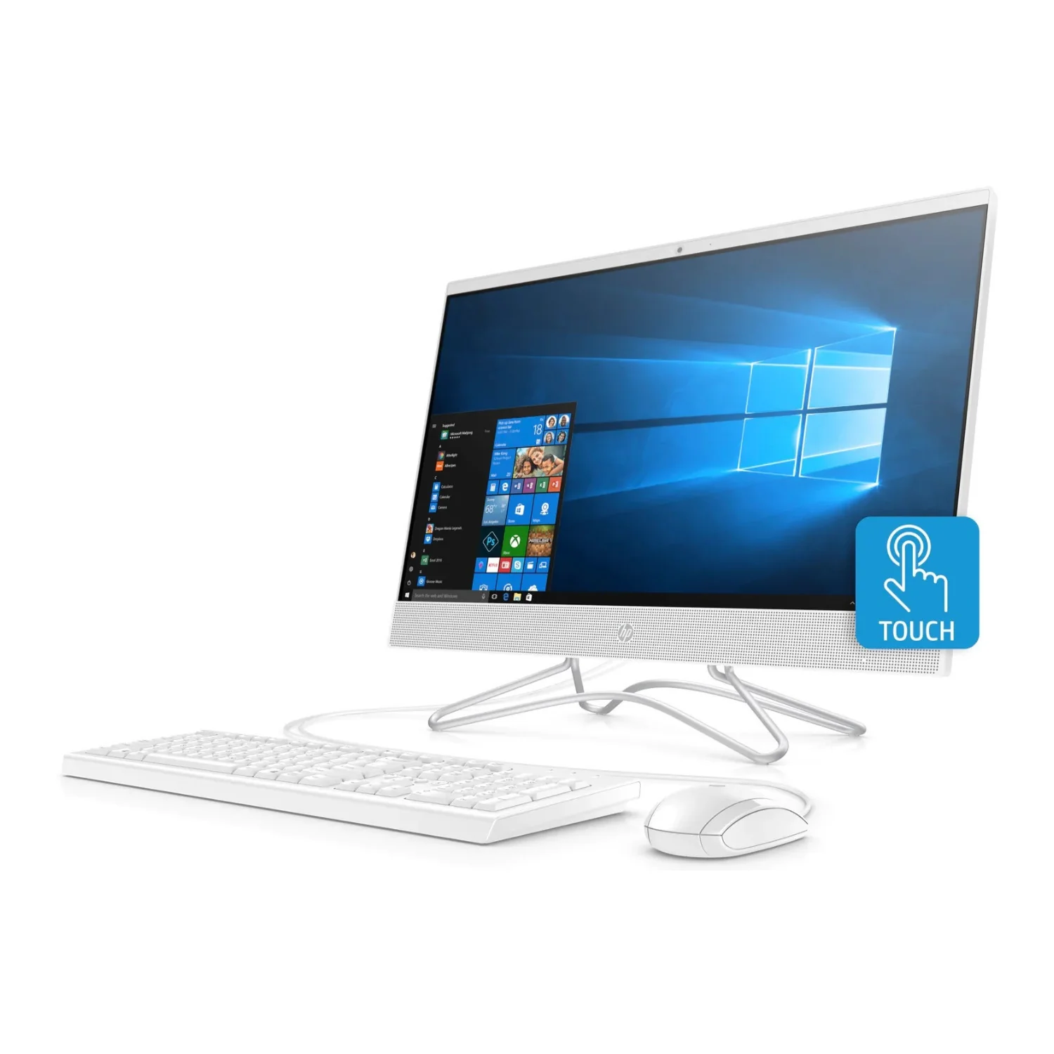 HP 24-F1040 23.8" FHD Touch All-in-One PC, AMD Ryzen 3 3200U, 8GB RAM, 1TB HDD + 128GB SSD (Certified Refurbished) - Image 3