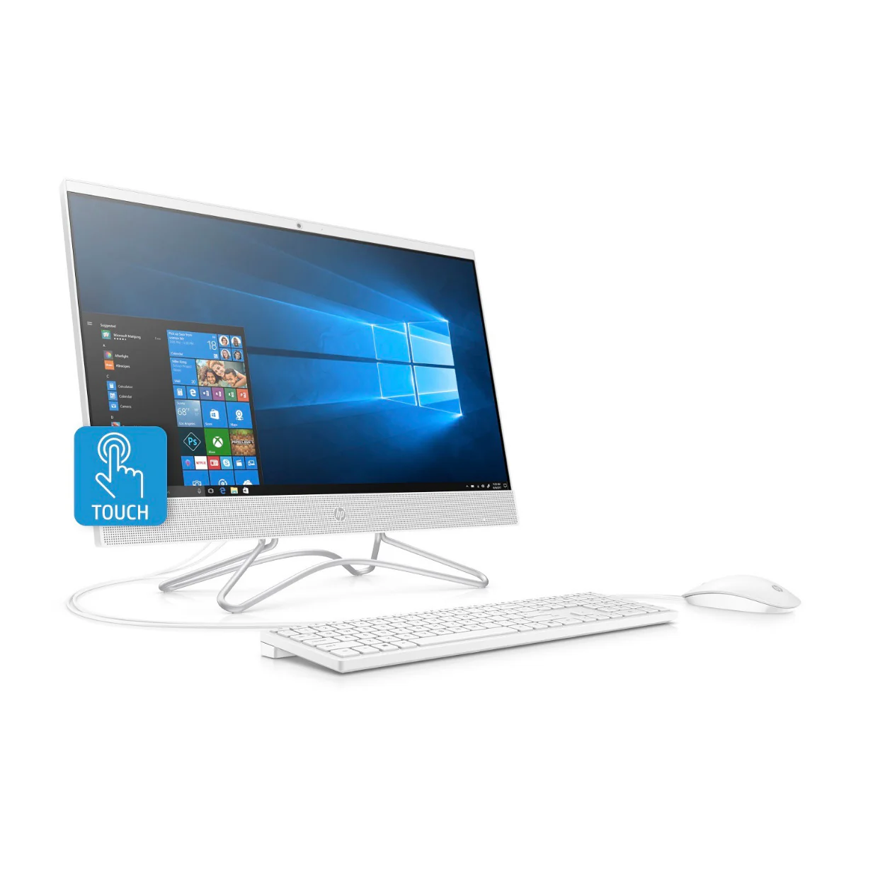 HP 24-F 23.8" FHD IPS Touch All-in-One PC, AMD Ryzen 3 3200U, 8GB RAM, 1TB HDD (Certified Refurbished) - Image 2