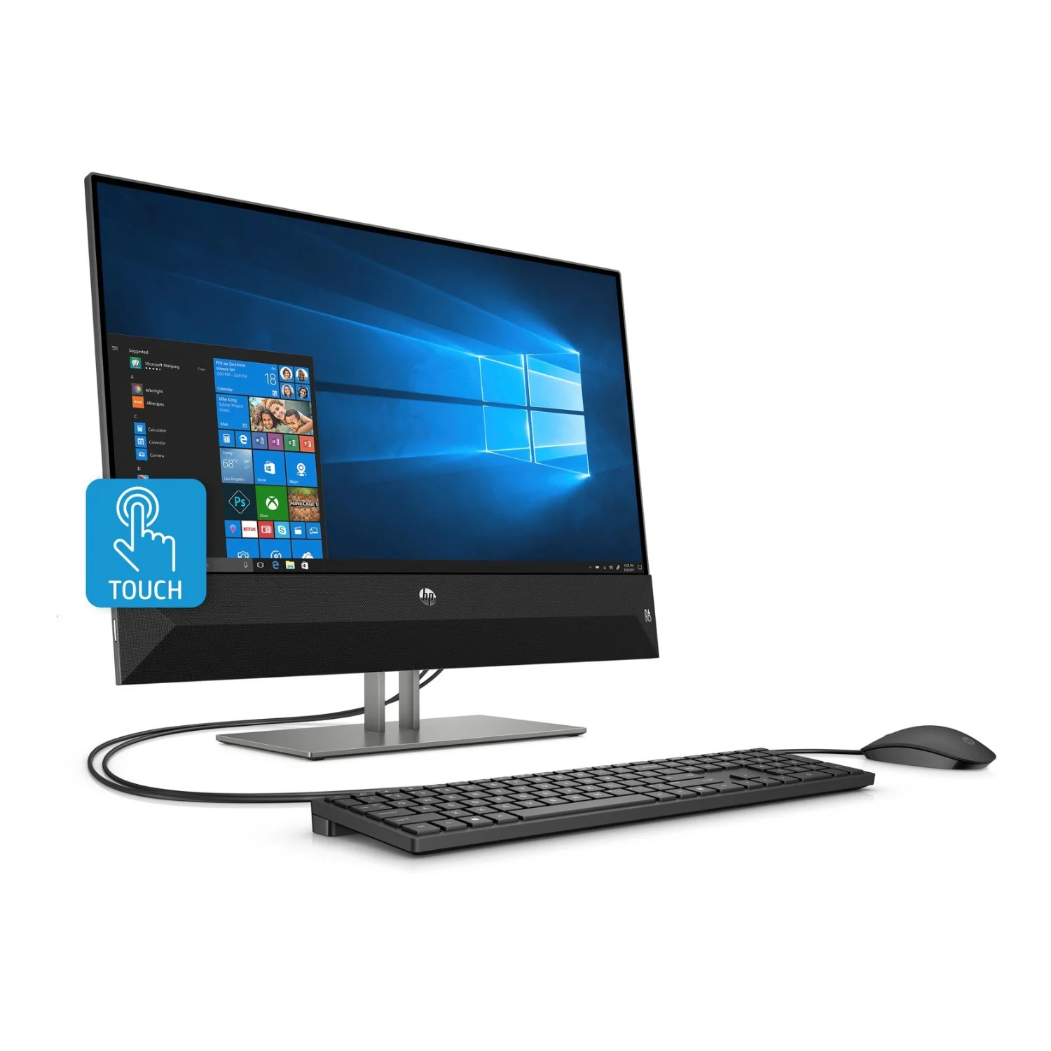 HP Pavilion 24-xa0032 23.8" FHD Touch All-in-One PC, Intel Core i5-9400T, 12GB RAM, 512GB SSD, Windows 10 (Certified Refurbished) - Image 2