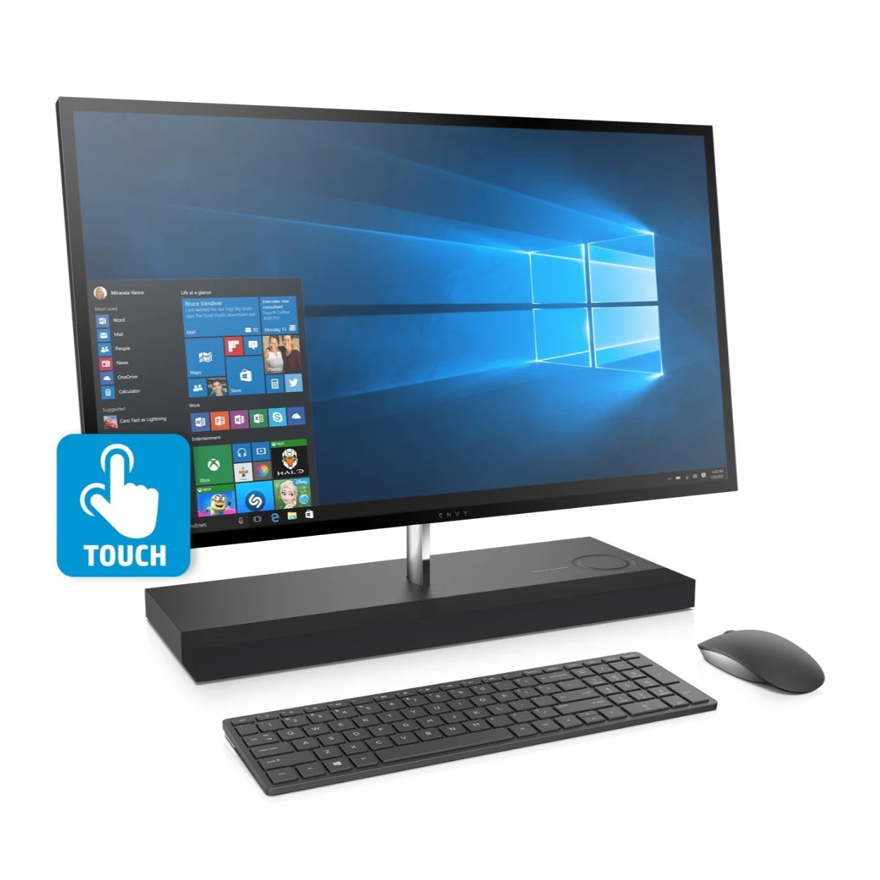 HP Envy 27" 4K Touch All-in-One PC, Intel Core i7-8700T, 16GB RAM, 1TB HDD + 256GB SSD, GTX 1050 4GB (Certified Refurbished) - Image 2