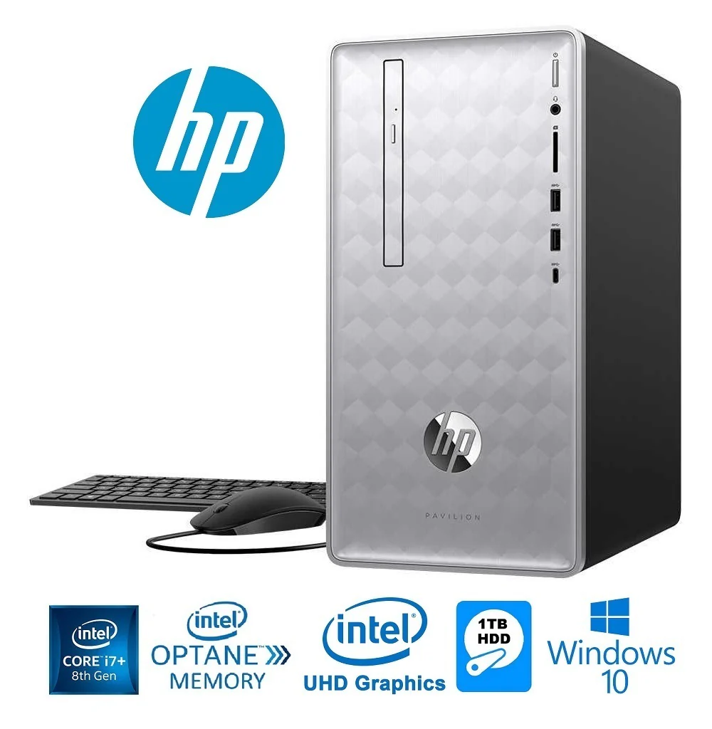 HP Pavilion 590 Desktop PC, Intel Core i7-8700, 8GB RAM + 16GB Intel Optane, 1TB HDD (Certified Refurbished) - Image 4