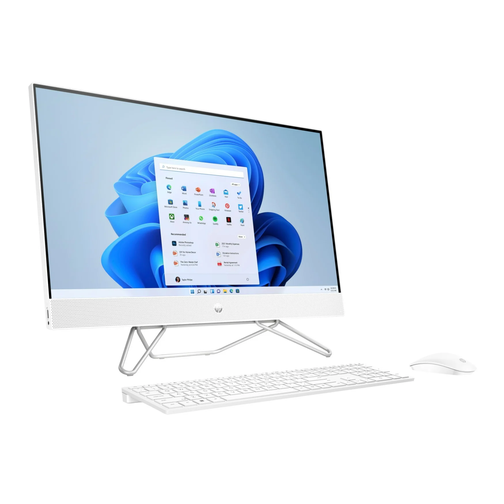 HP 27" FHD Touch All-in-One PC, Intel Core i7-1255U, 32GB RAM, 1TB SSD, Windows 11, Starry White (Certified Refurbished) - Image 3