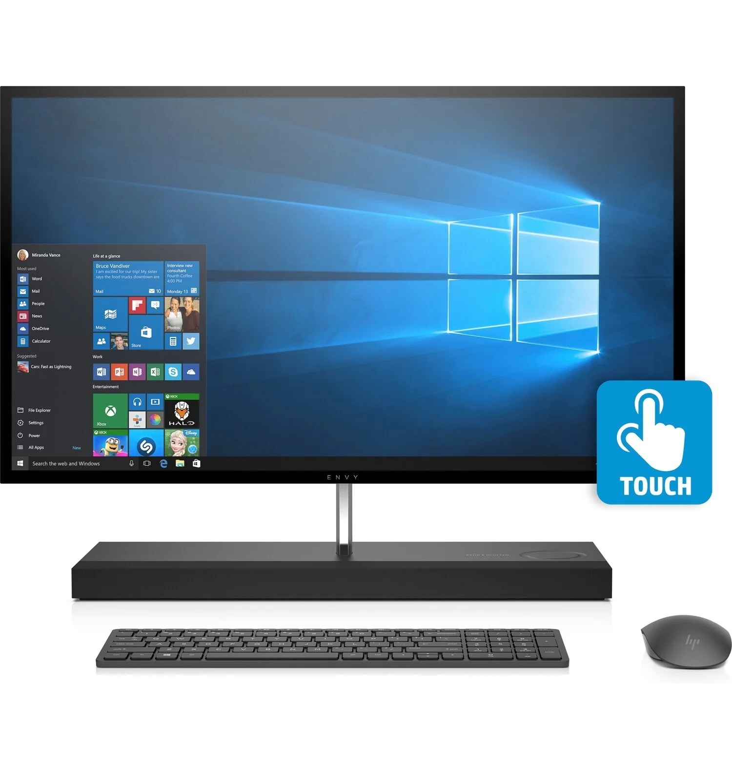 HP Envy 27" 4K Touch All-in-One PC, Intel Core i7-8700T, 16GB RAM, 2TB HDD + 256GB SSD, NVIDIA GTX 1050 4GB (Certified Refurbished) - Image 7