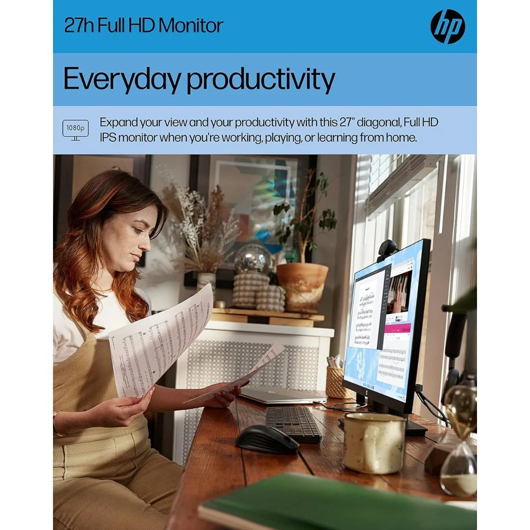 HP M27ha 27-Inch Widescreen IPS LED HD Display Monitor with Ultra-Wide Viewing Angles - Image 3