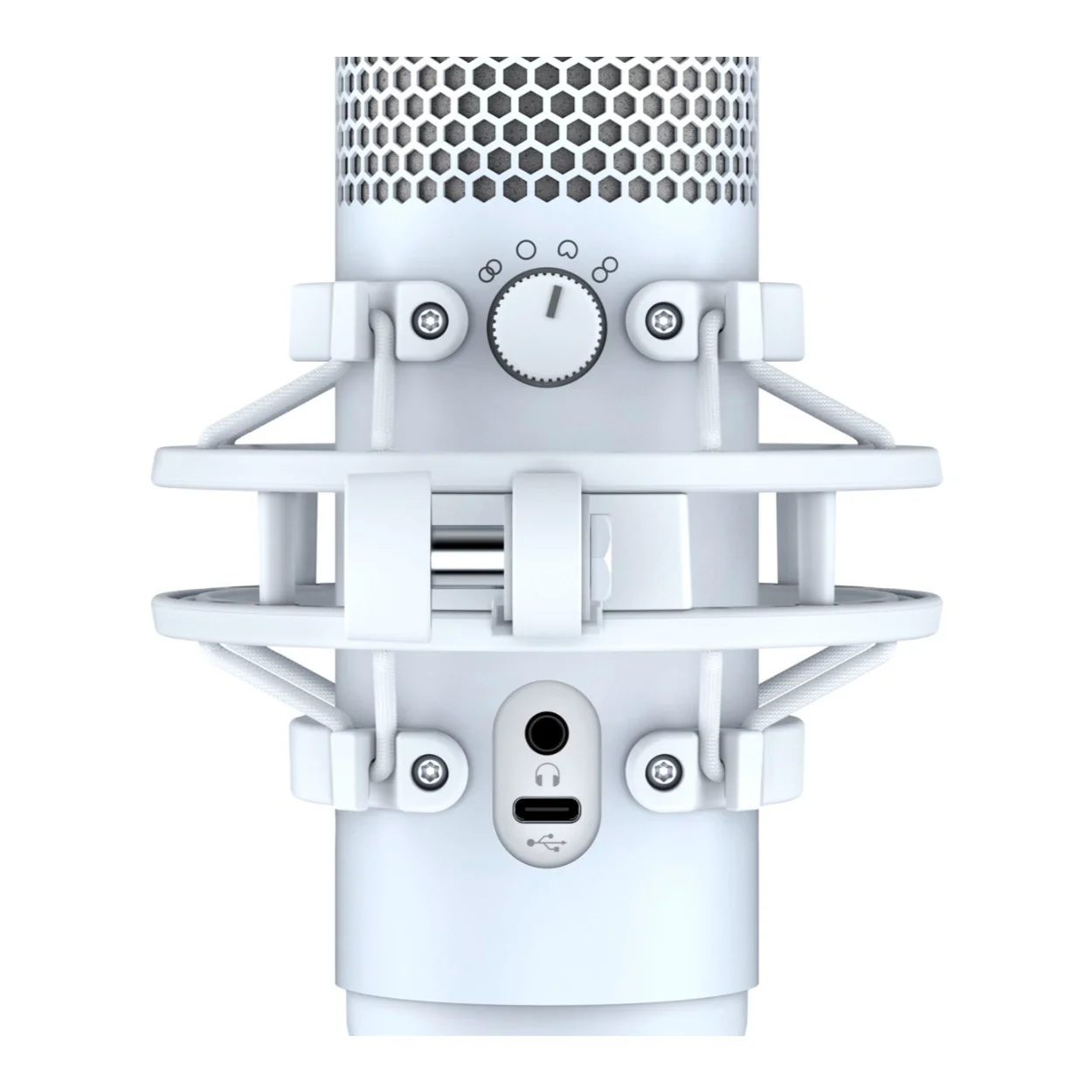 HyperX QuadCast S USB Gaming Microphone with RGB Lighting, White/Gray (Certified Refurbished) - Image 5