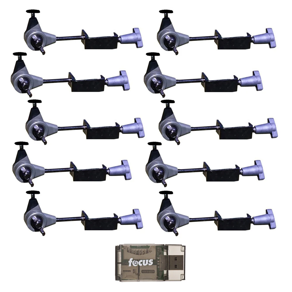 HME Products T-Post Trail Camera Holder (10-Pack) with Card Reader