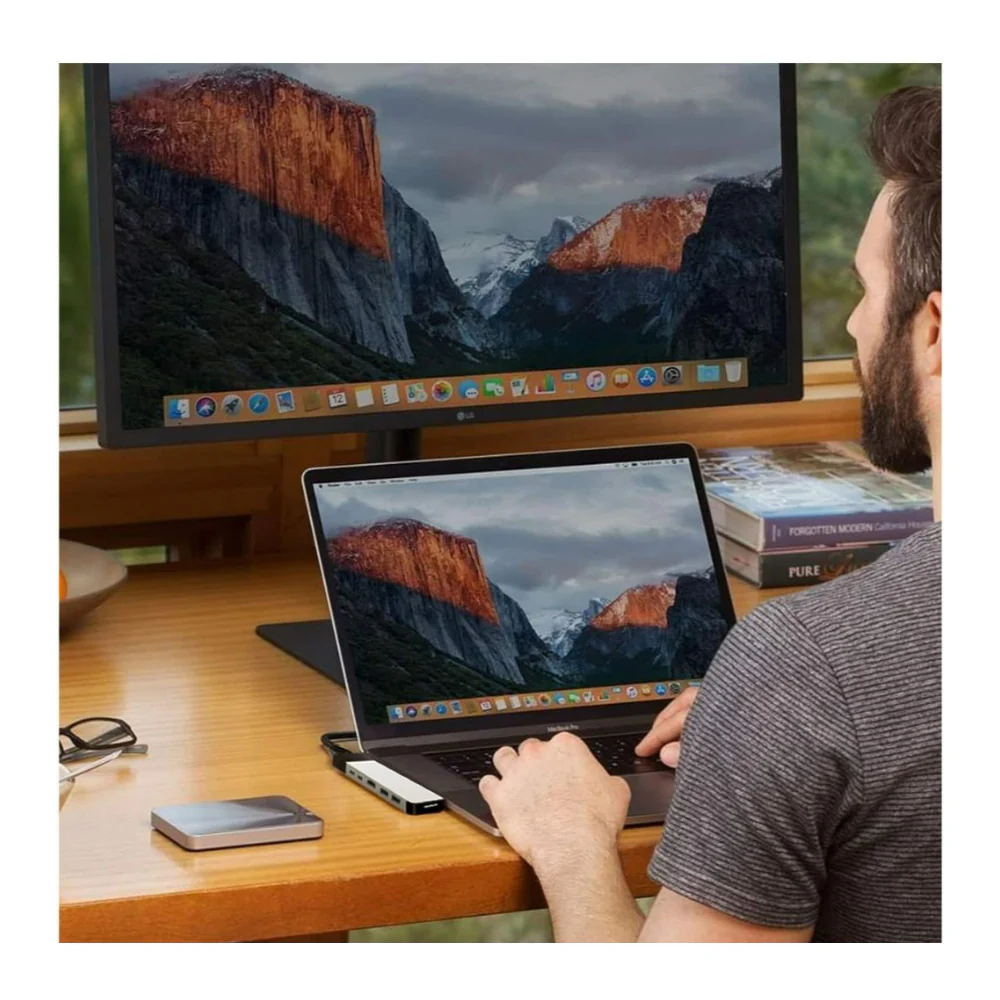 HyperDrive NET 6-In-2 USB-C Hub for Data Transfer, Video Output, and Power Delivery (Silver) - Image 6