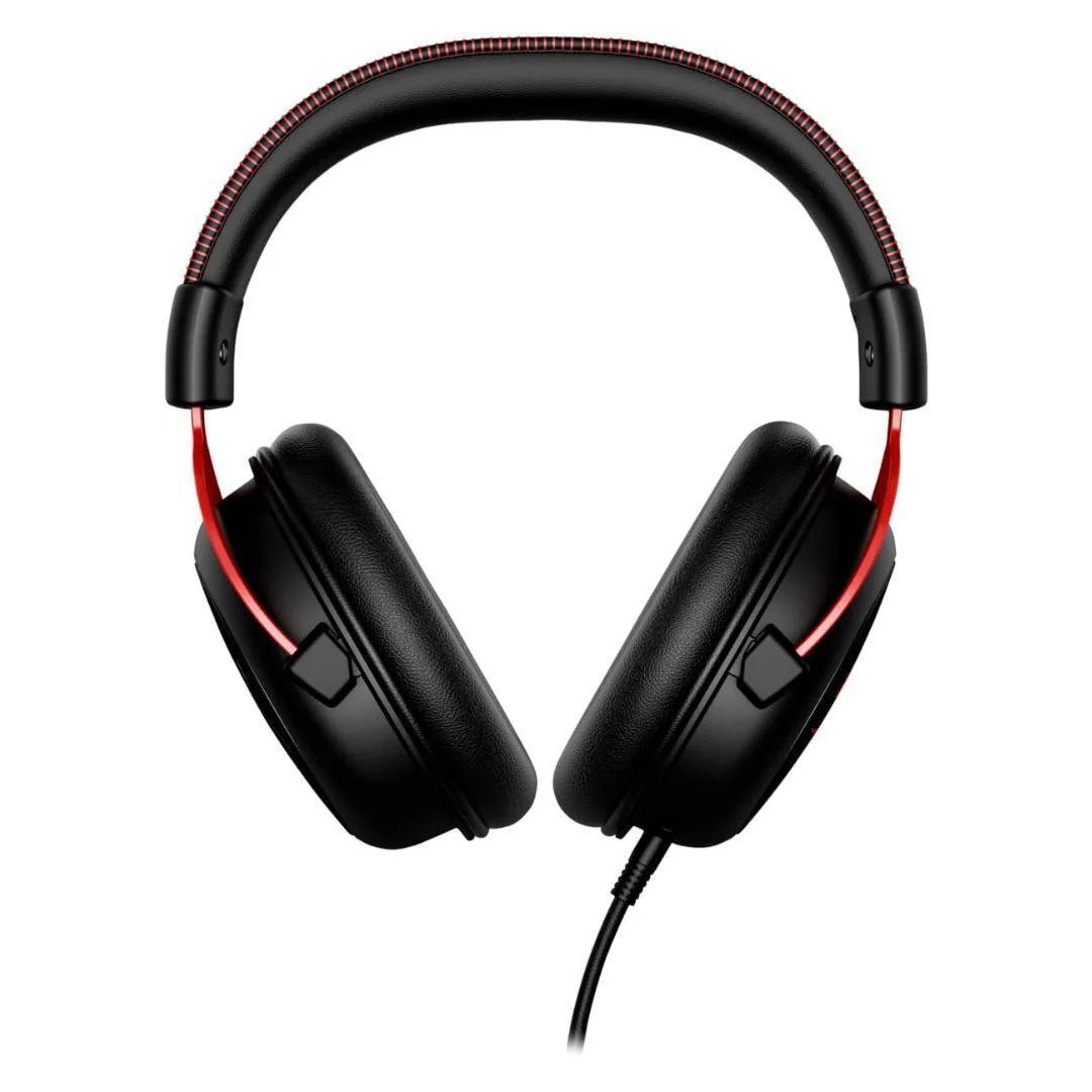 HyperX Cloud II Wired Gaming Headset with Memory Foam and Leatherette and 53mm Drivers (Black-Red) - Image 4
