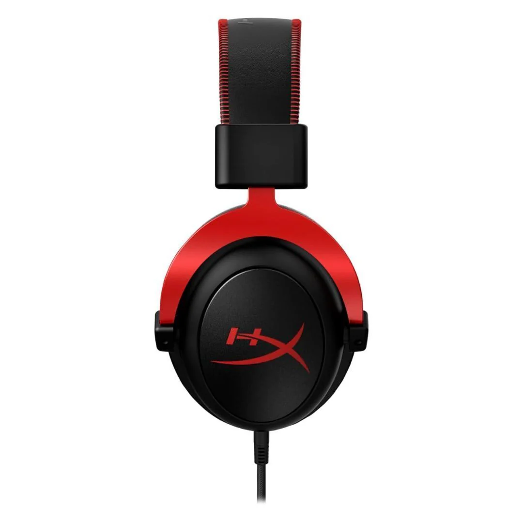 HyperX Cloud II Wired Gaming Headset with Memory Foam and Leatherette and 53mm Drivers (Black-Red) - Image 5