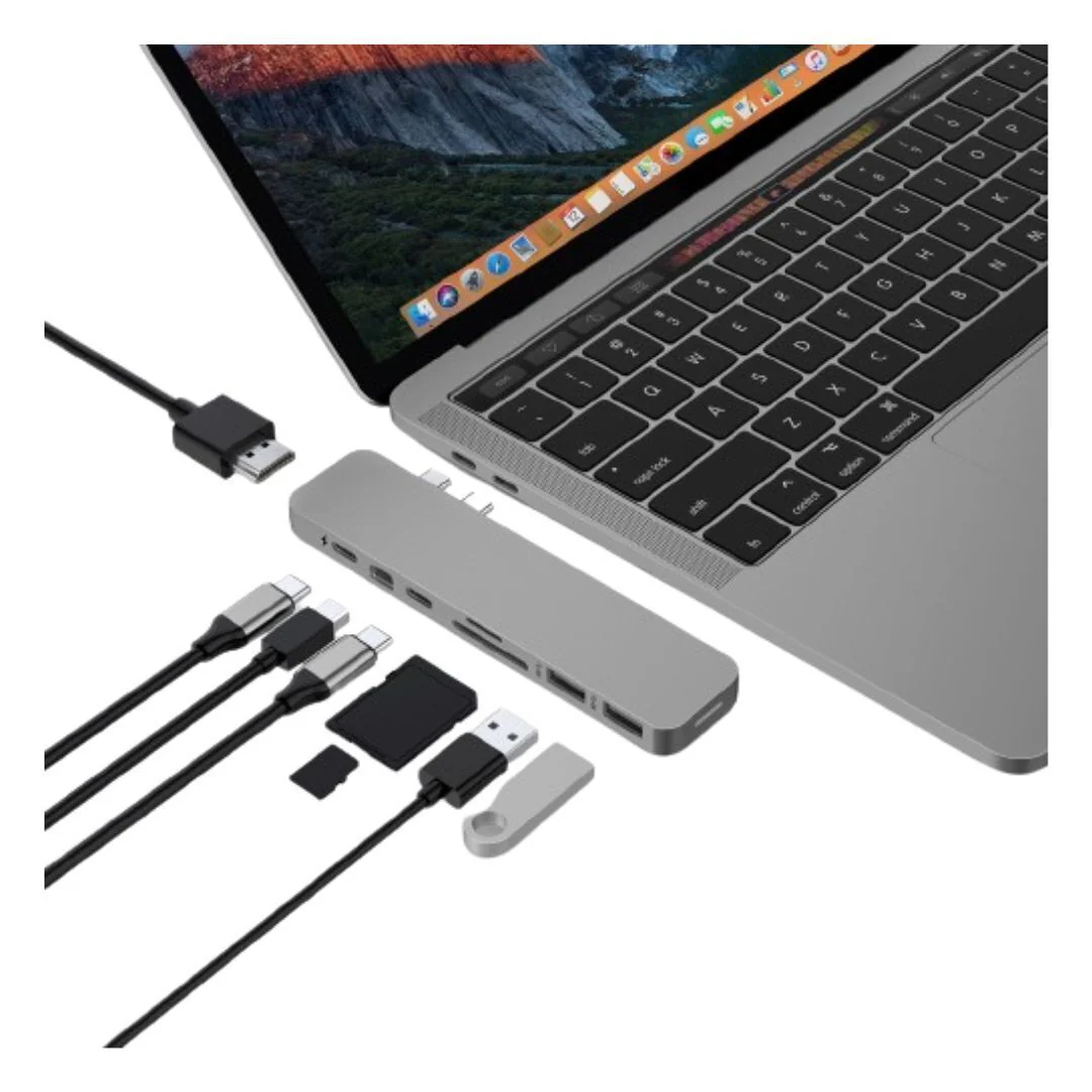 Hyper HyperDrive PRO 8-in-2 USB Type-C Hub for MacBook Pro and Air Laptops (Space Gray) - Image 3