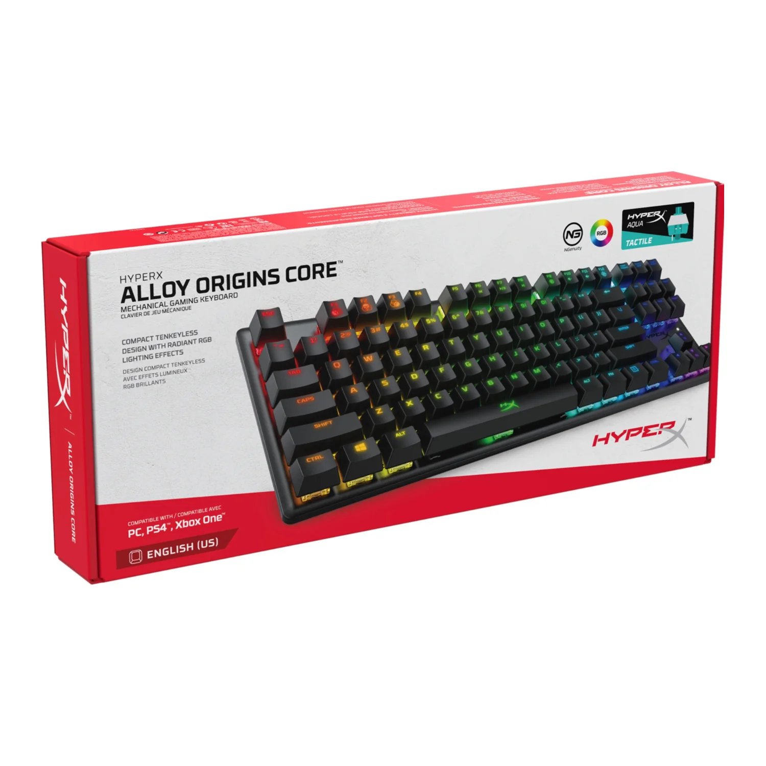 HyperX Alloy Origins Core TKL Mechanical Gaming Keyboard with Aqua Switches (Certified Refurbished) - Image 6