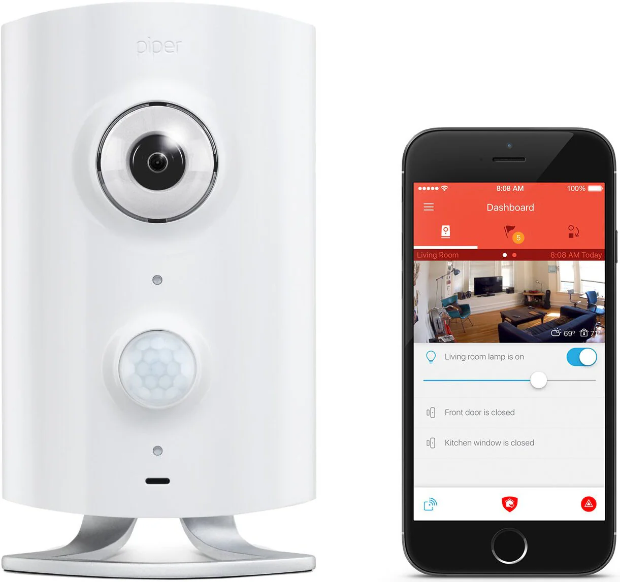 iControl Networks Piper Classic All-in-One WiFi Security System Bundle (4-Piece) - Image 4