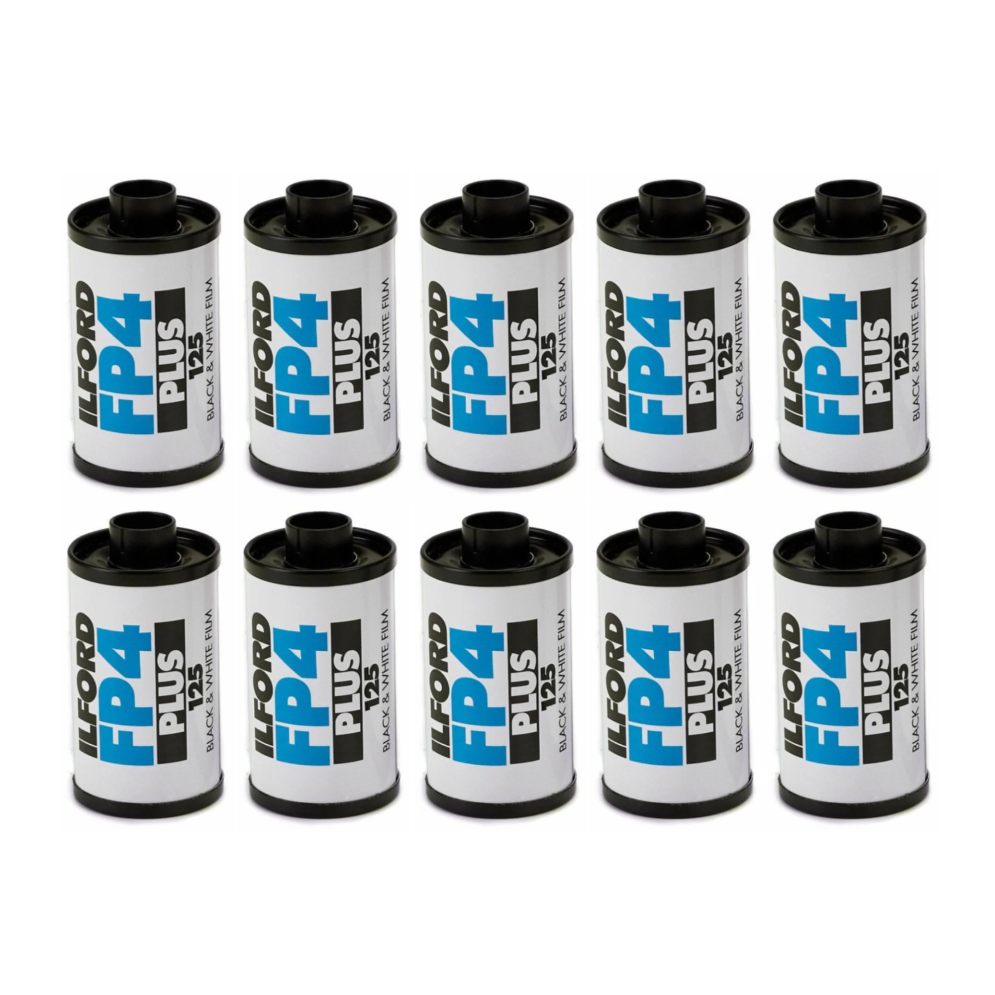 Ilford FP4 Plus 35mm Black and White Medium Speed Roll Film with 36 Exposures (10-Pack) Bundle