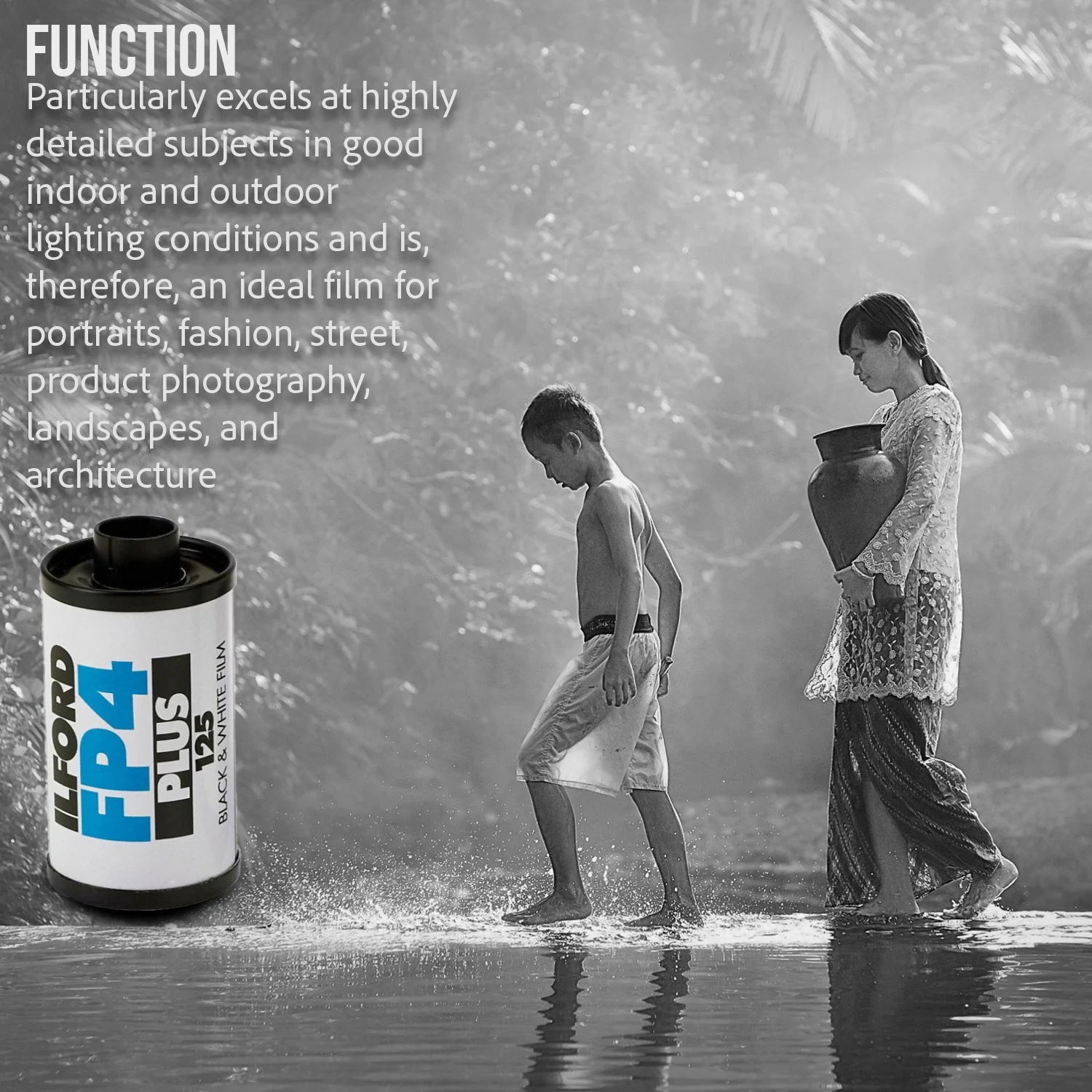 Ilford FP4 Plus 35mm Black and White Medium Speed Roll Film with 36 Exposures (10-Pack) Bundle - Image 6