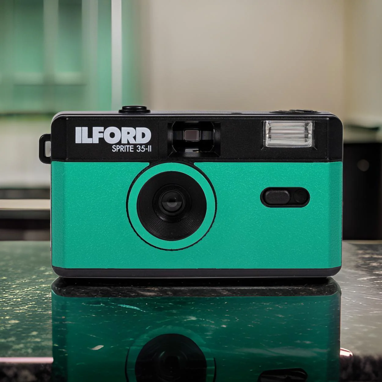Ilford Sprite 35-II Reusable and Reloadable 35mm Analog Film Camera (Teal and Black) Bundle - Image 6